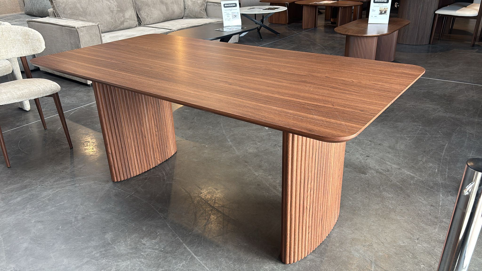 Table à manger Luna noyer rectangle 180 pied noyer - REF 1011