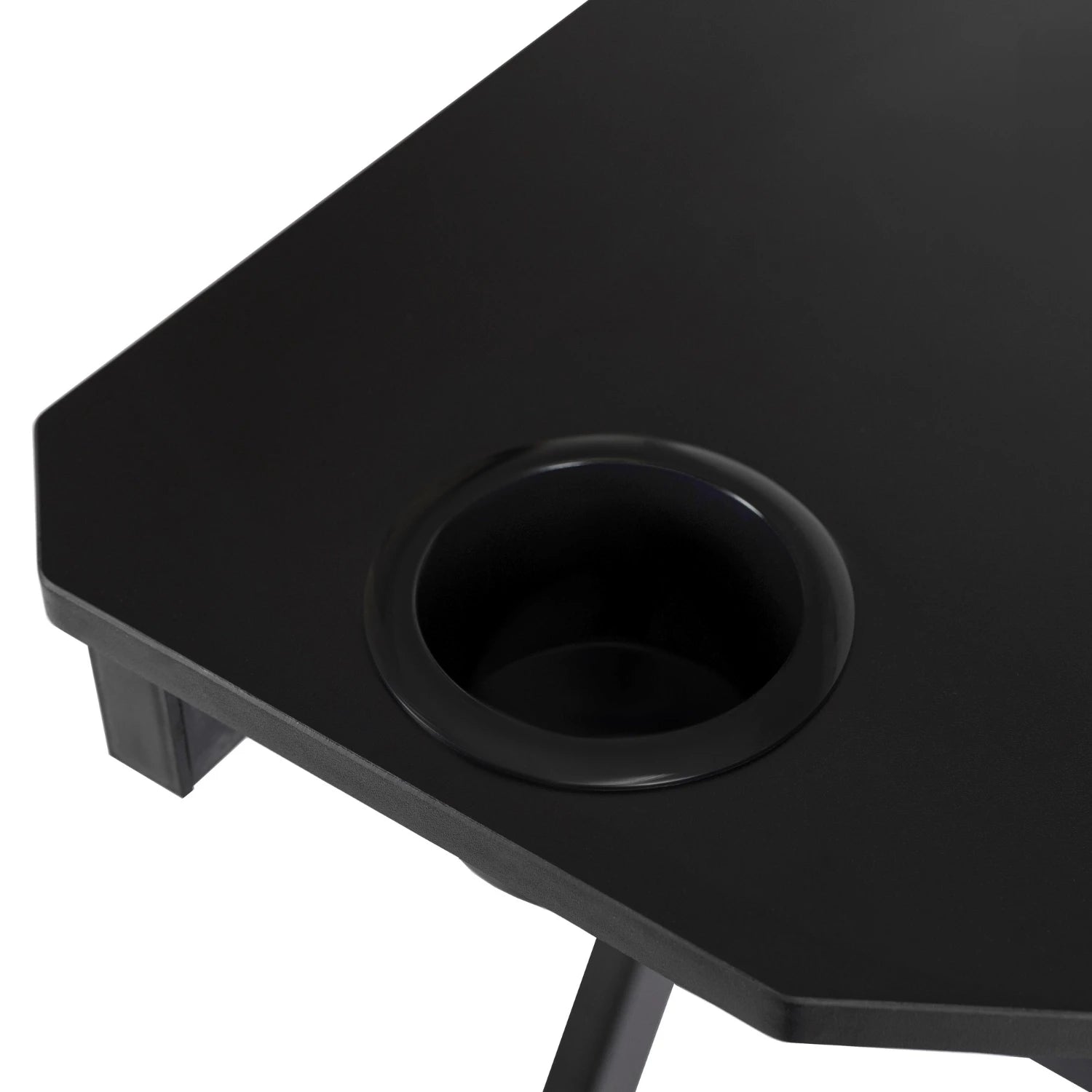Bureau gaming BLECK 120 cm noir avec porte-gobelet REF 3017