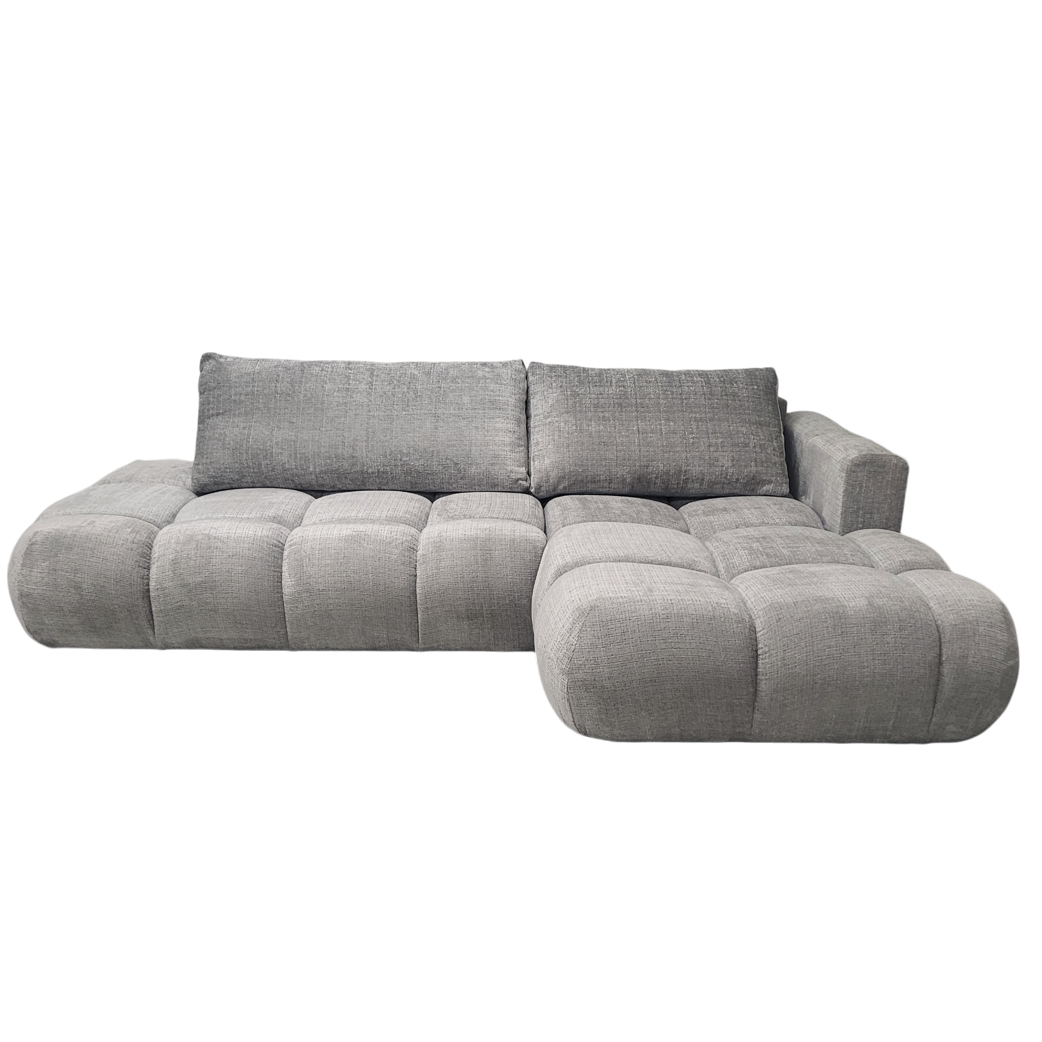 Vue de face du canapé convertible Milano gris