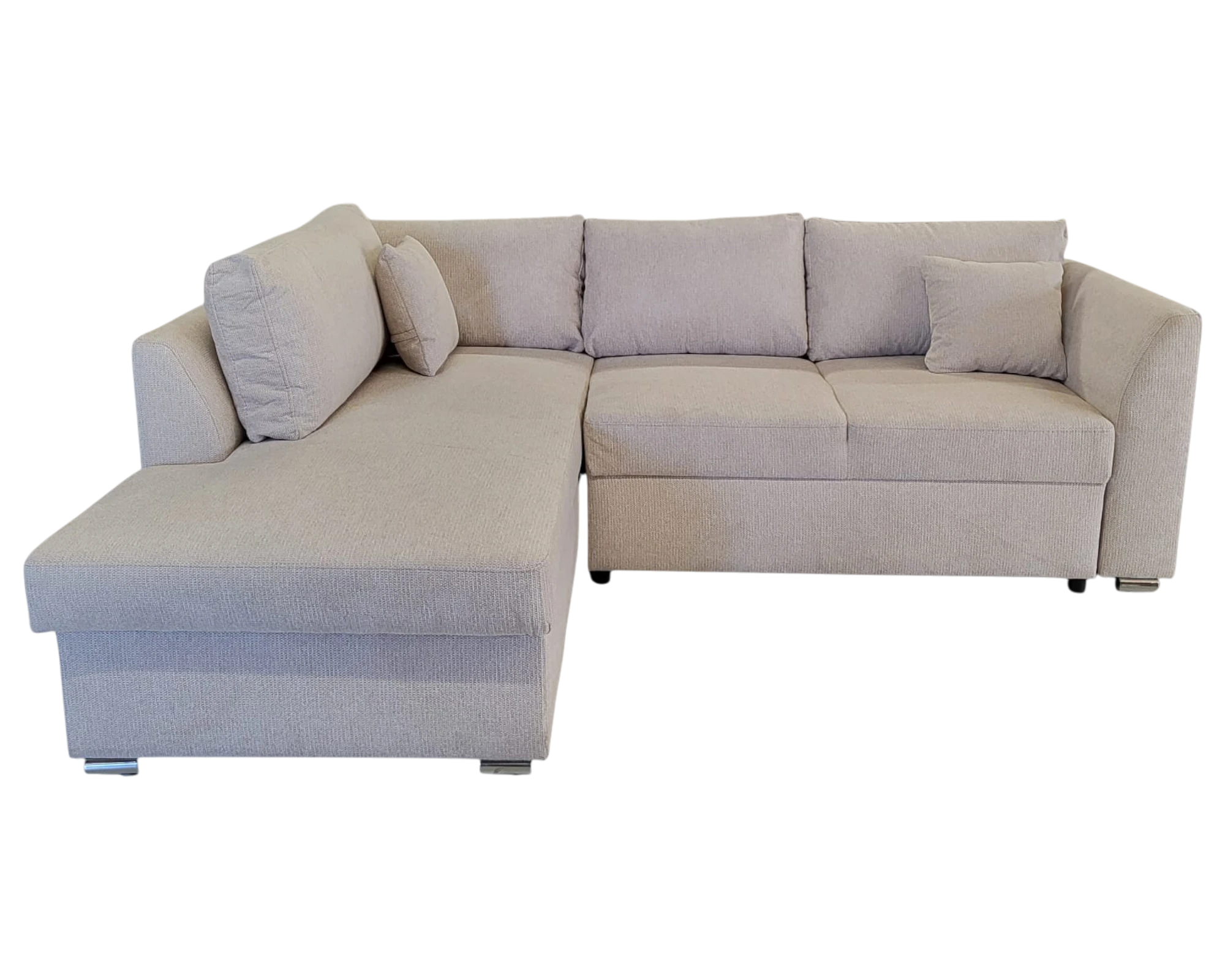 Canapé d’angle Toskana beige - vue d’ensemble sur fond blanc