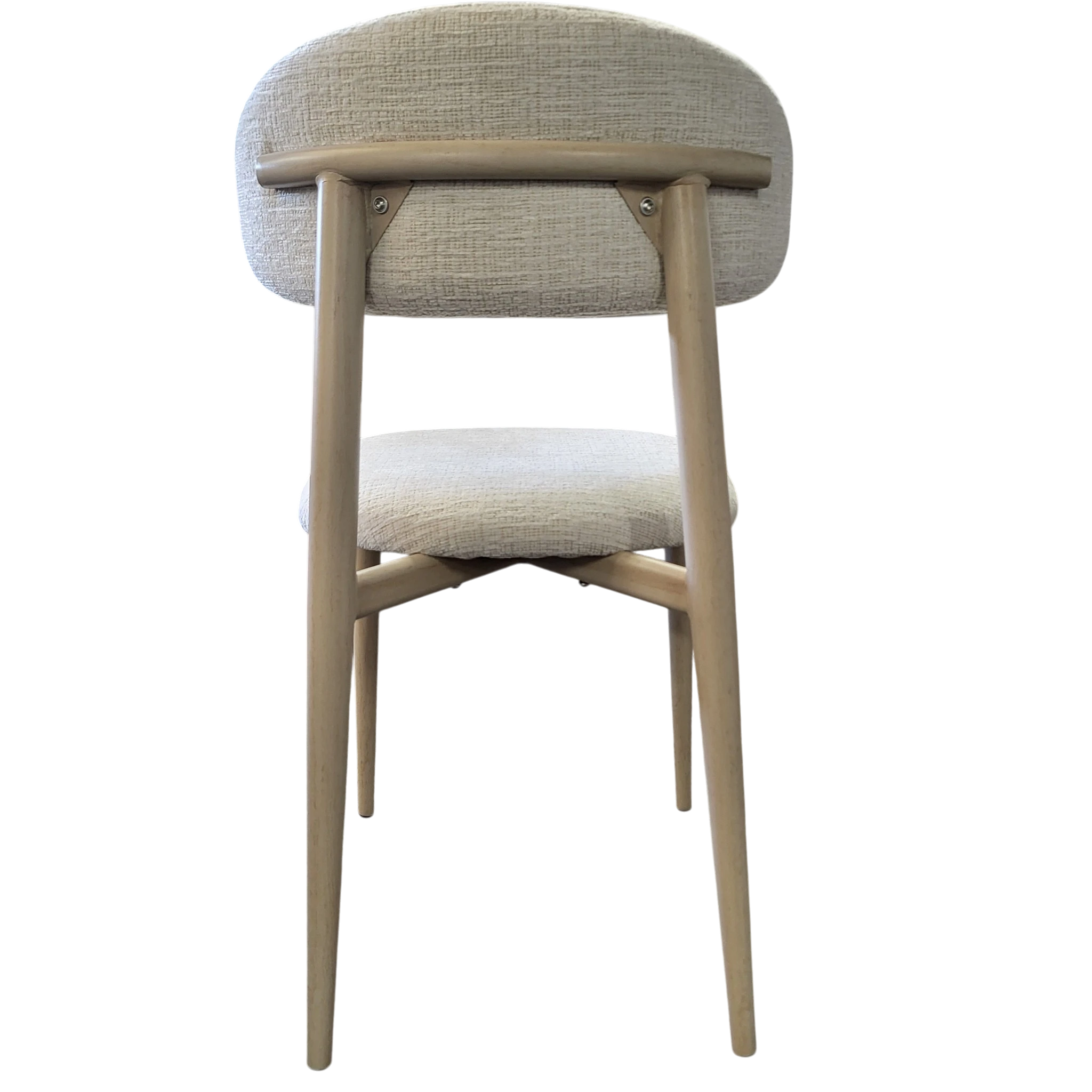Chaise BOHEME beige - Pied travertin - Tissu Kansas - REF 1007
