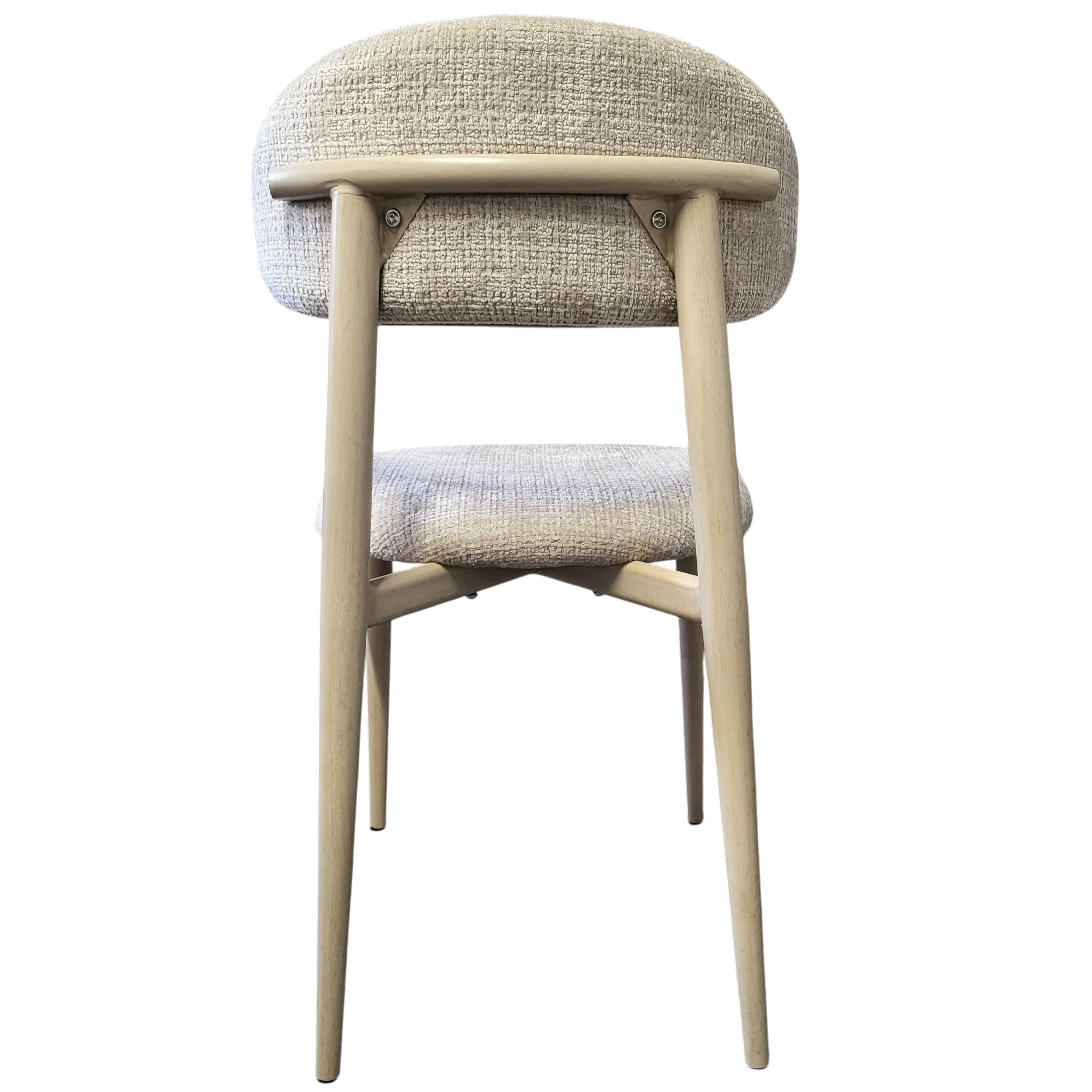 Chaise BOHEME taupe - Pied travertin - Tissu Cremona - REF 1005