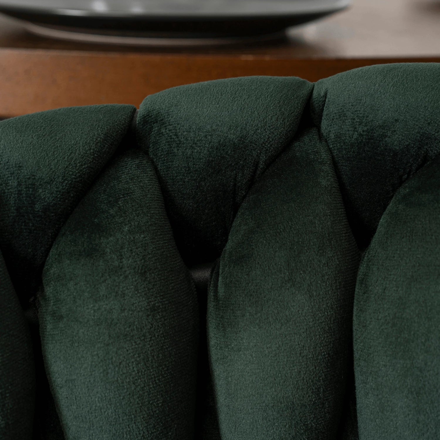 Chaise ELENA en velours vert sapin REF 3027