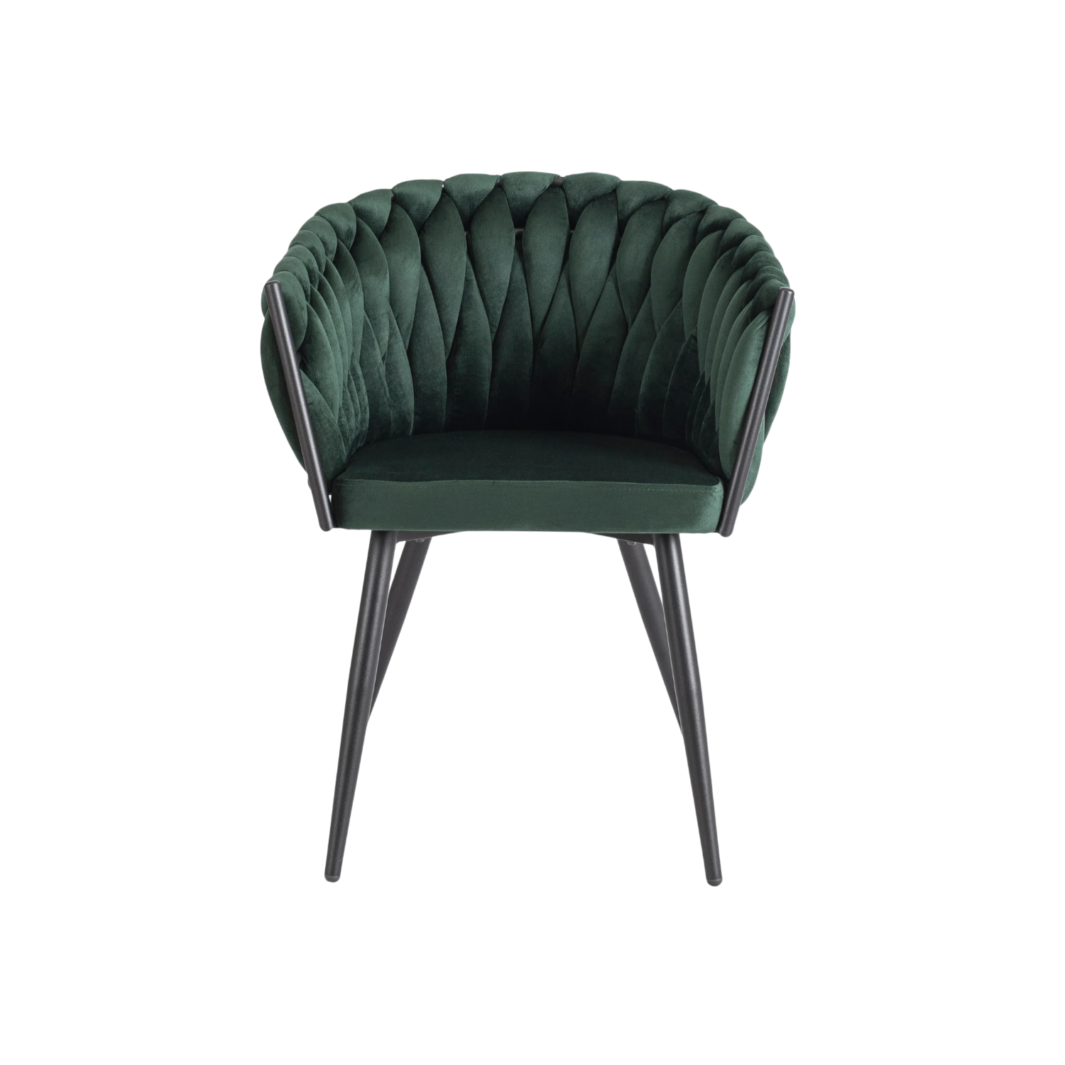 Chaise ELENA en velours vert sapin REF 3027