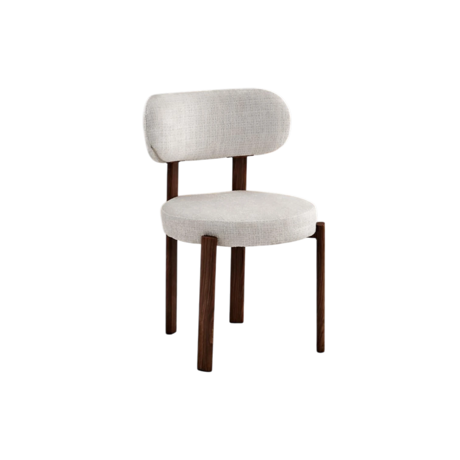 Chaise Hailey pied noyer Cremona vue de trois quarts avant