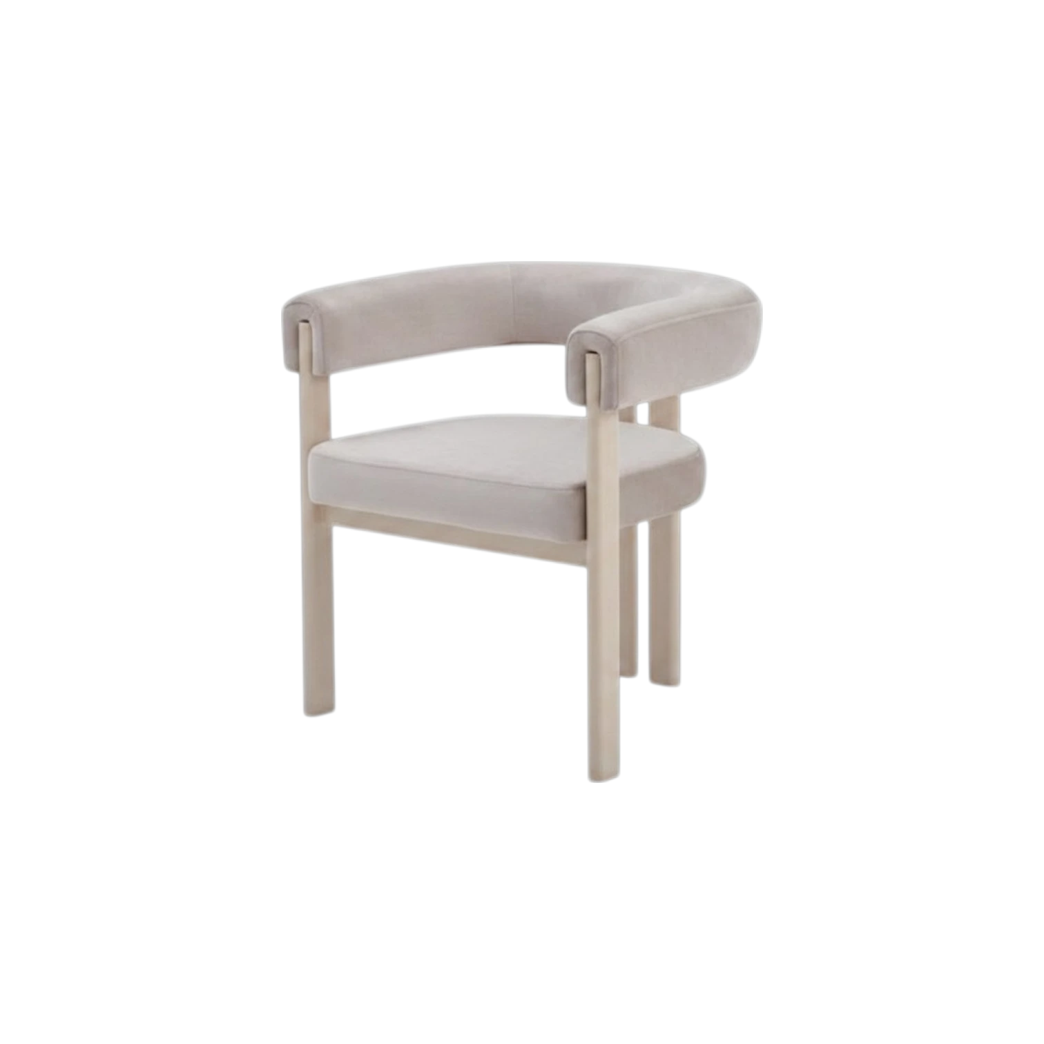 Chaise Liora beige – Élégance Velours & Finition Travertin REF 45