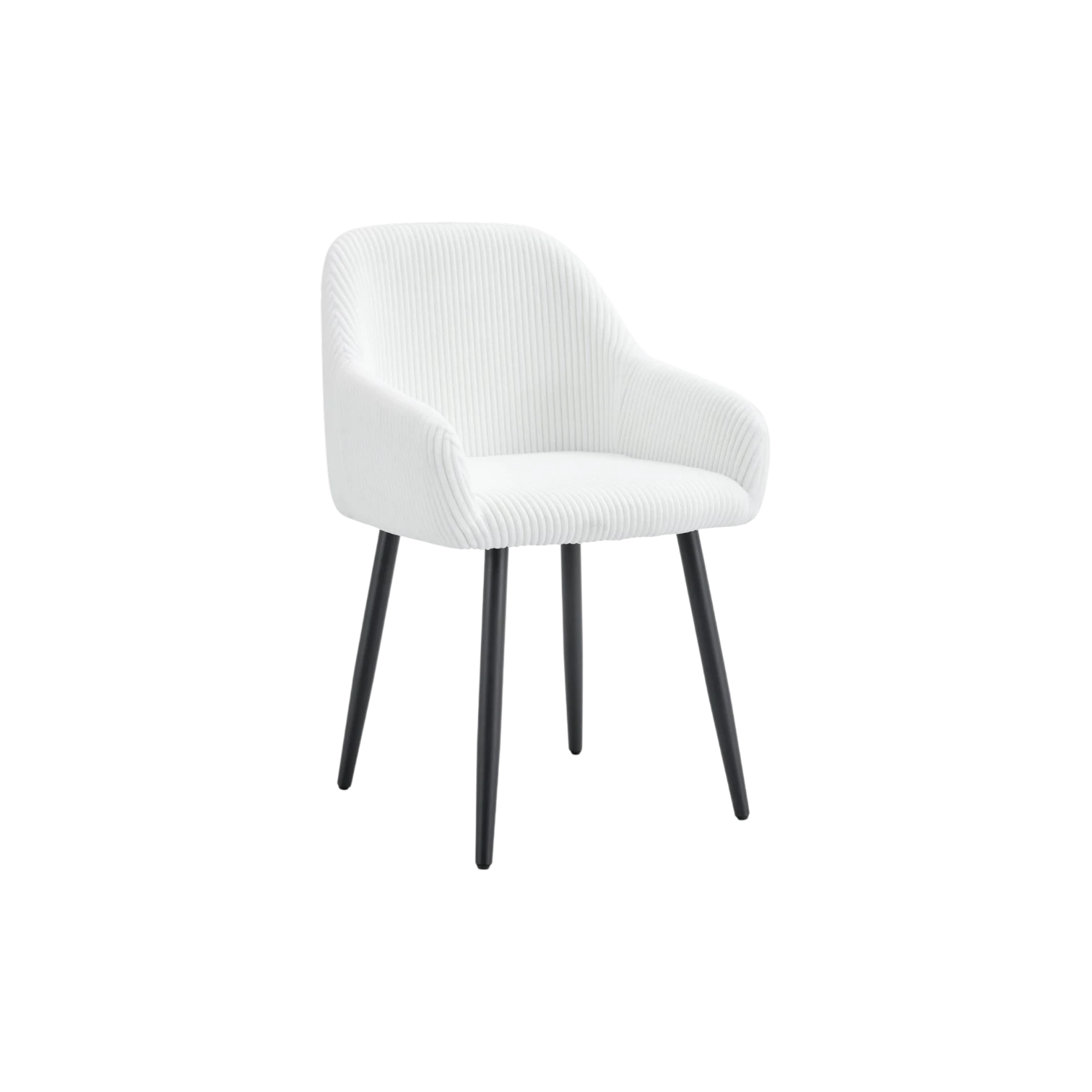 chaise salle à manger Peach assise côtelée écru