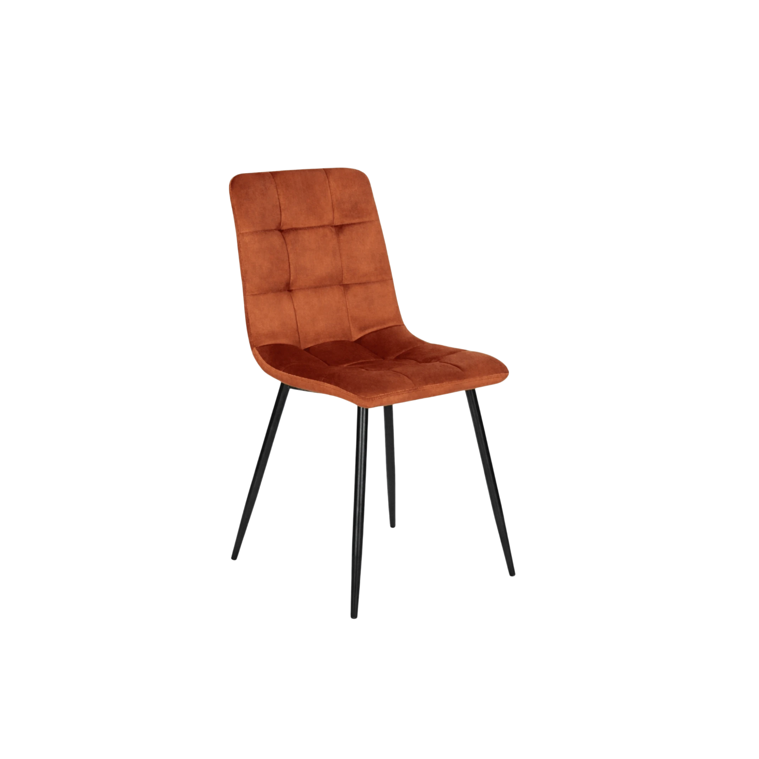 chaise peru velours terracotta