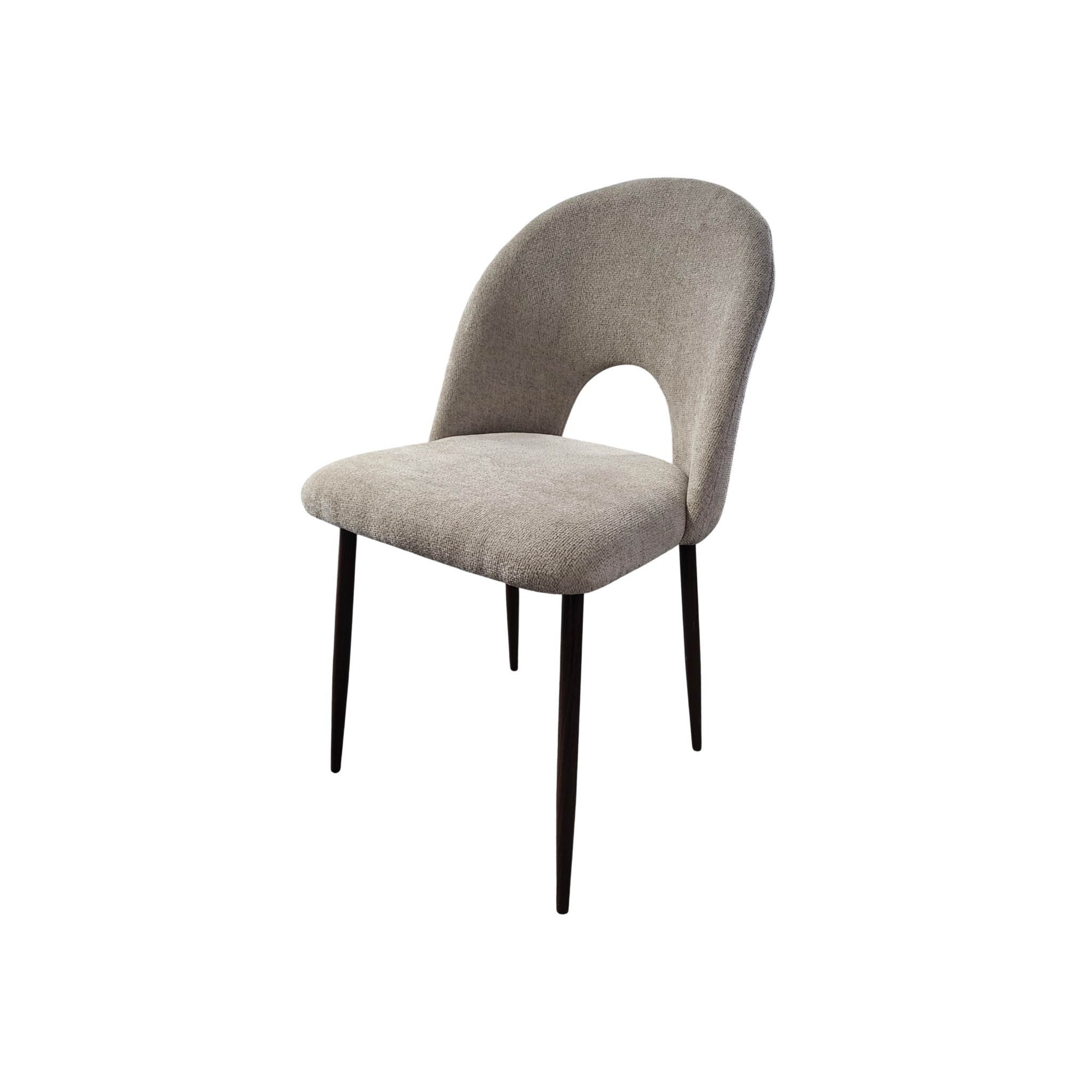 Chaise Teddy marron glacé - vue 3-4