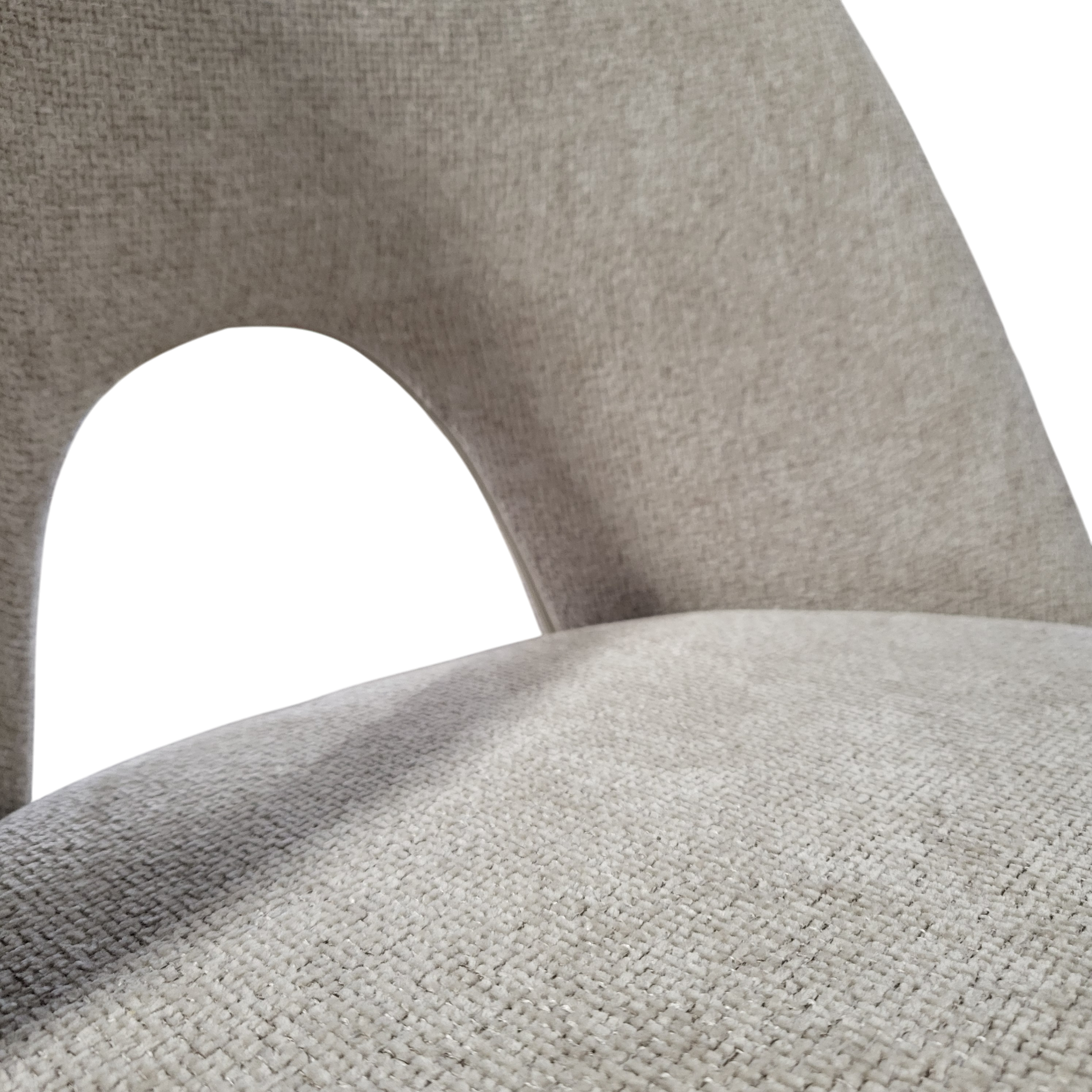 Chaise Teddy marron glacé - vue inclinée