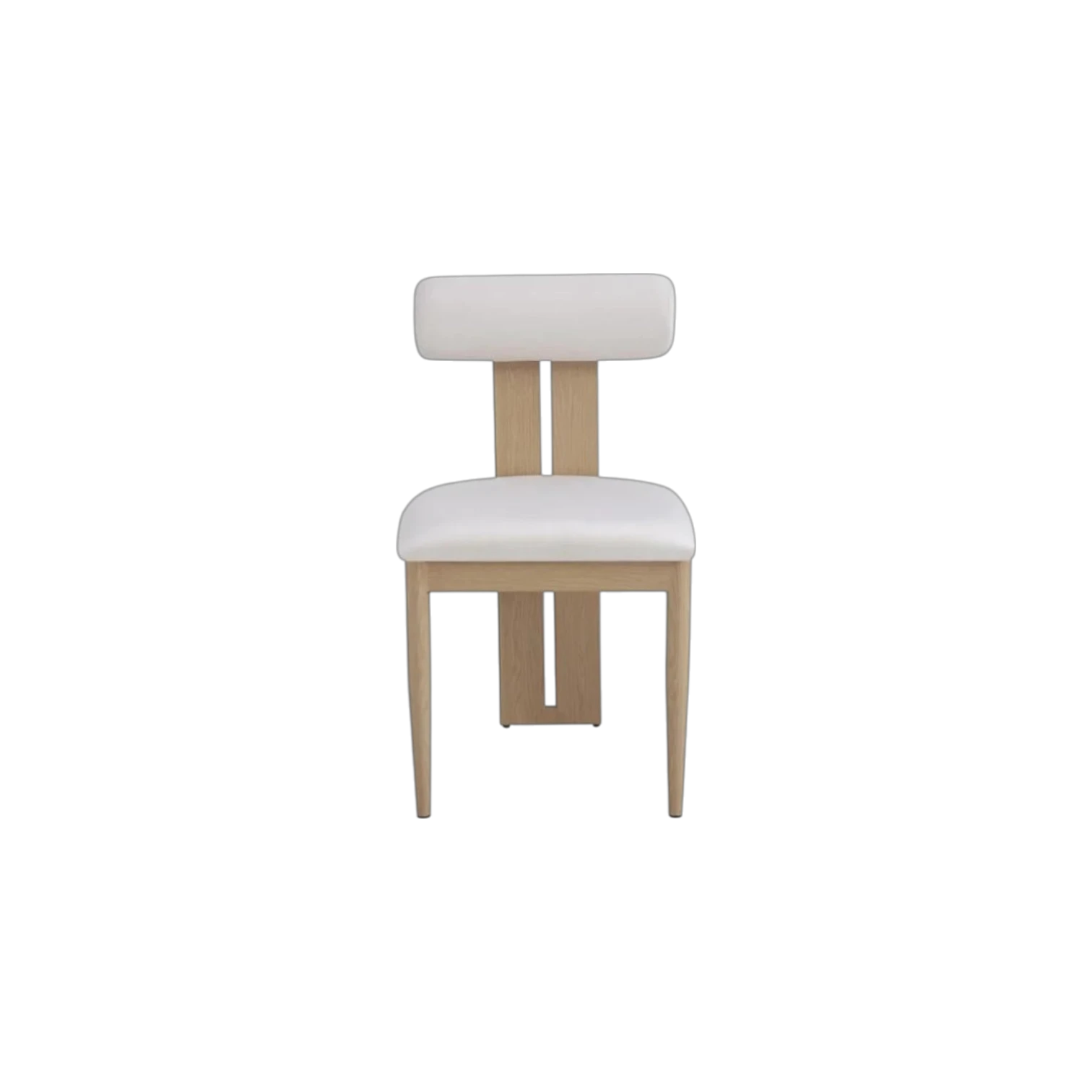 Chaise TIFFANY – Pied effet bois & velours beige REF 121