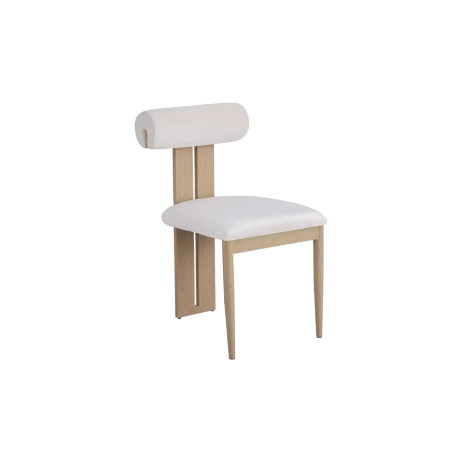 Chaise TIFFANY – Pied effet bois & velours beige REF 121
