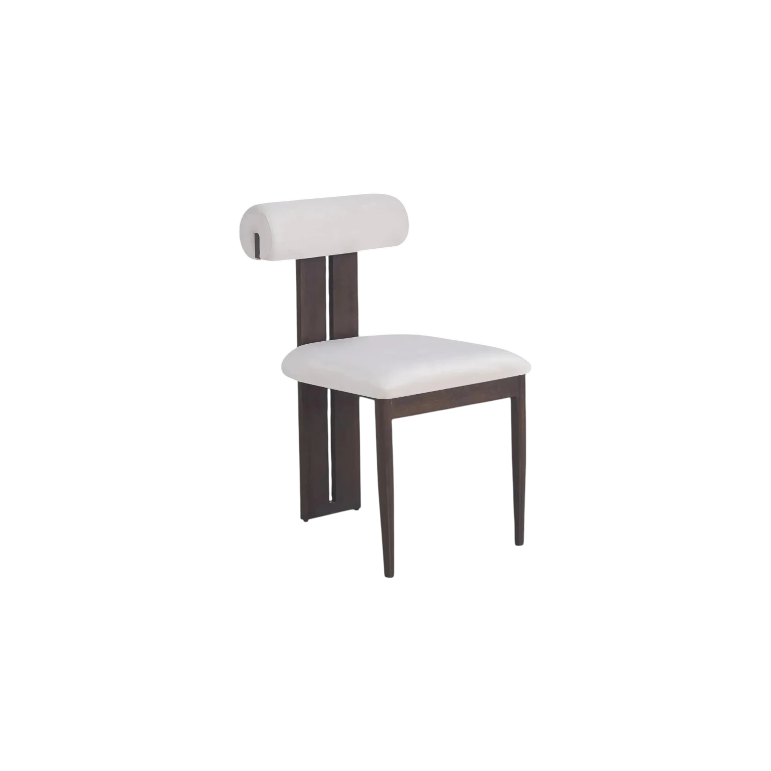 Chaise TIFFANY – Pied effet noyer & velours beige REF 129