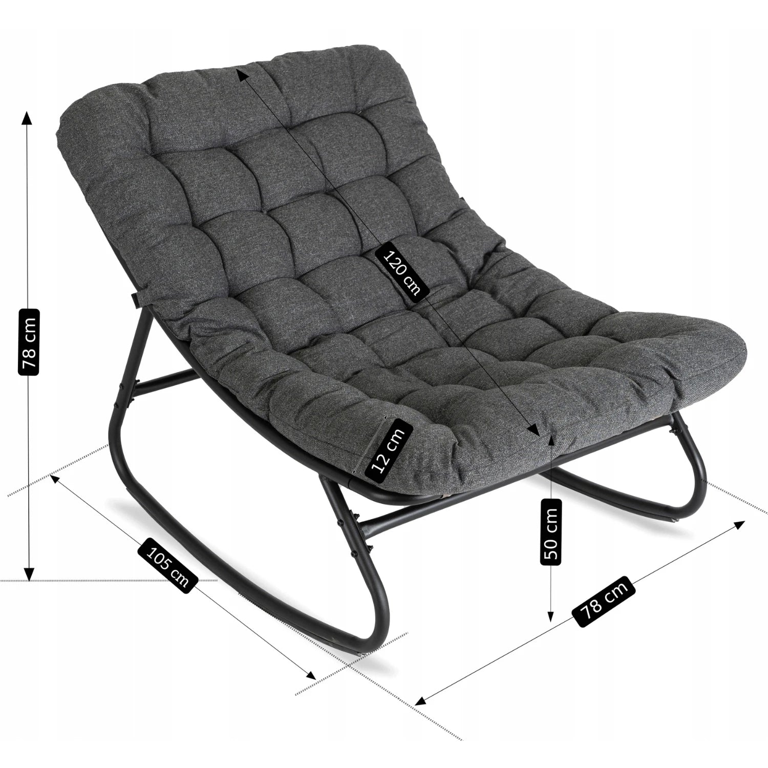 Fauteuil de détente gris AURORA REF 3050