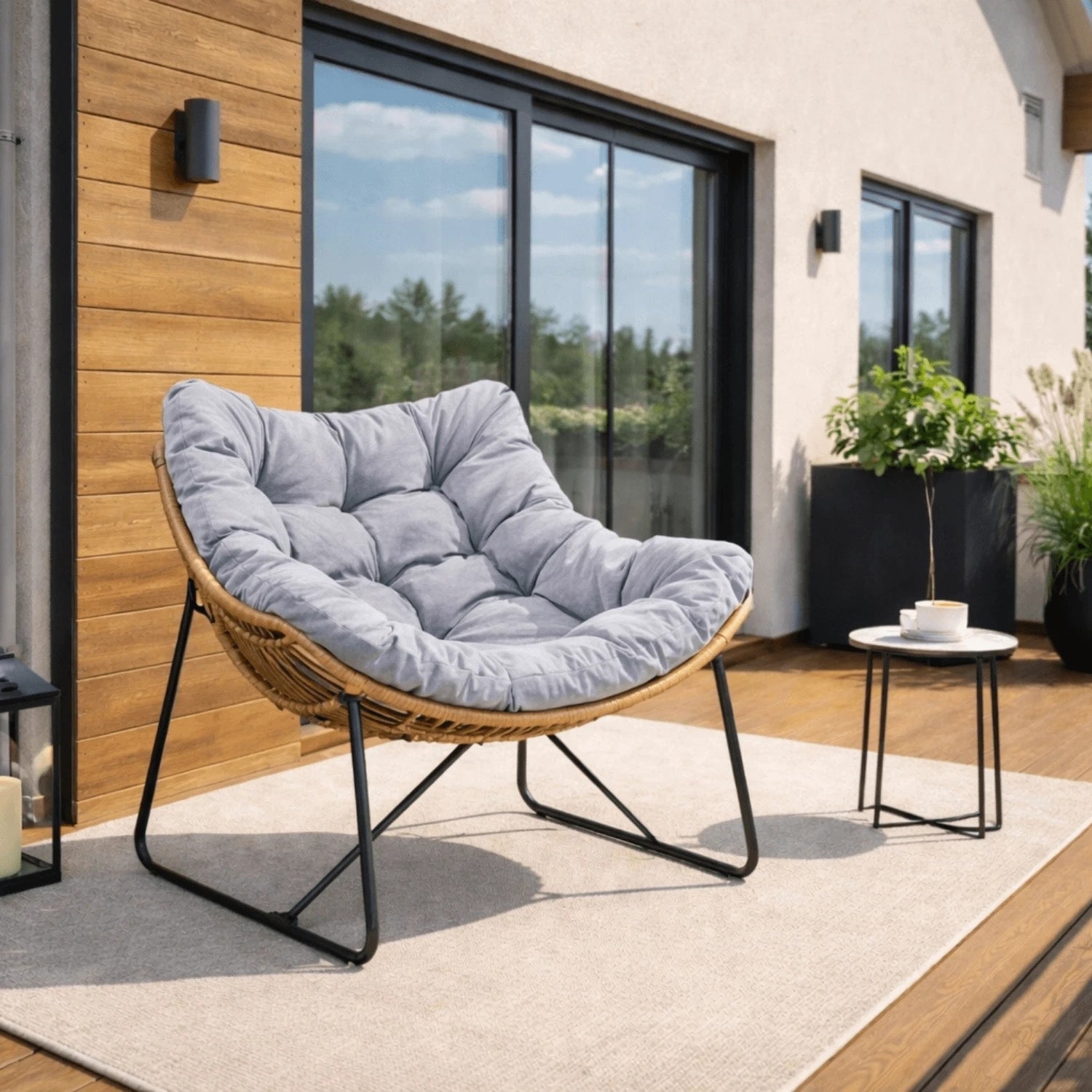 Fauteuil de détente gris FINN REF 3023