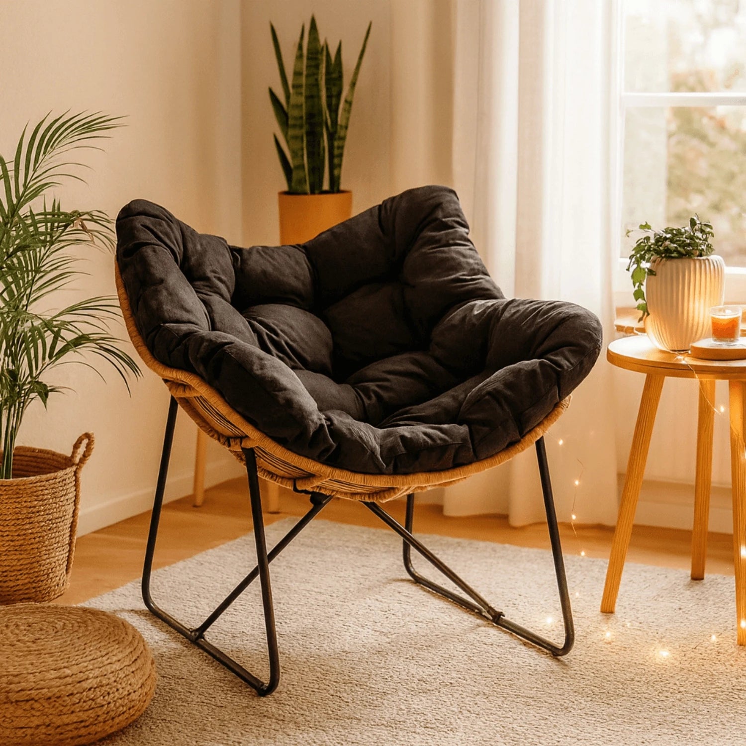 Fauteuil de détente noir FINN REF 3052