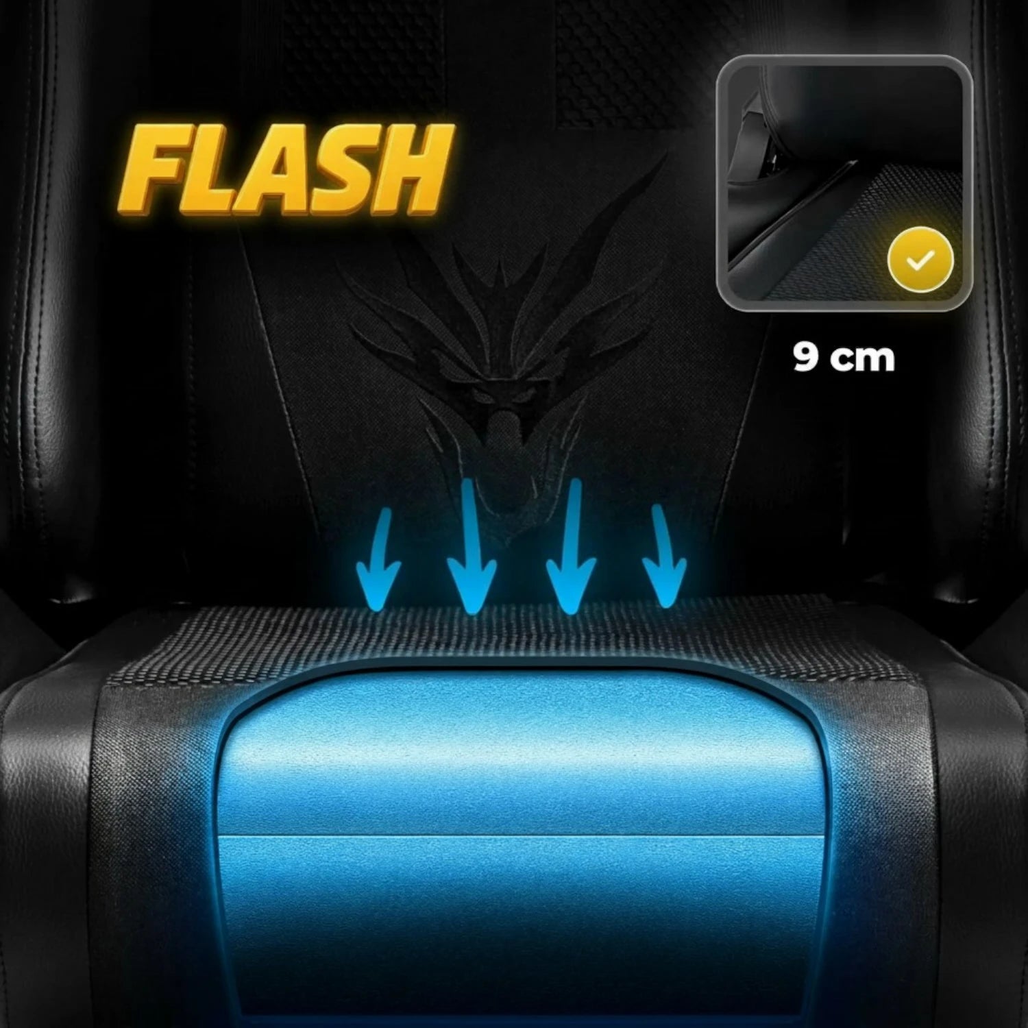 Fauteuil gaming FLASH noir avec dossier inclinable REF 3014