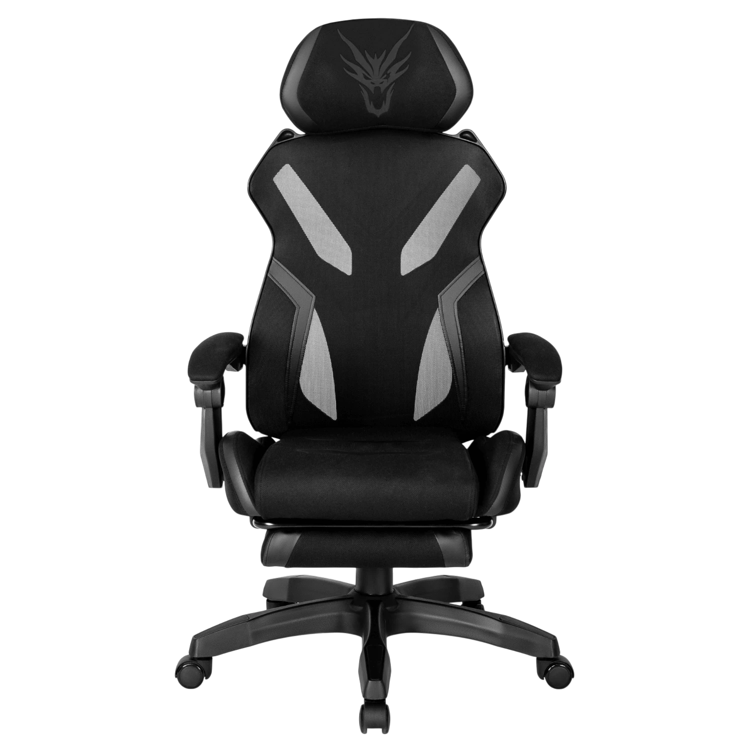 Fauteuil gaming pivotant MAXIMO noir avec repose-pieds REF 3012