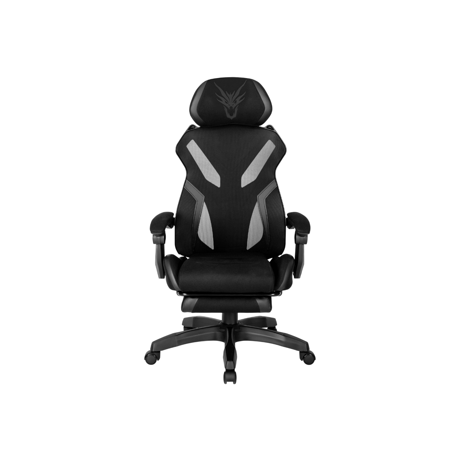 Fauteuil gaming pivotant MAXIMO noir avec repose-pieds REF 3012