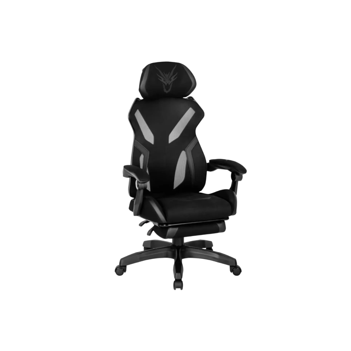 fauteuil gaming maximo noir avec repose-pieds