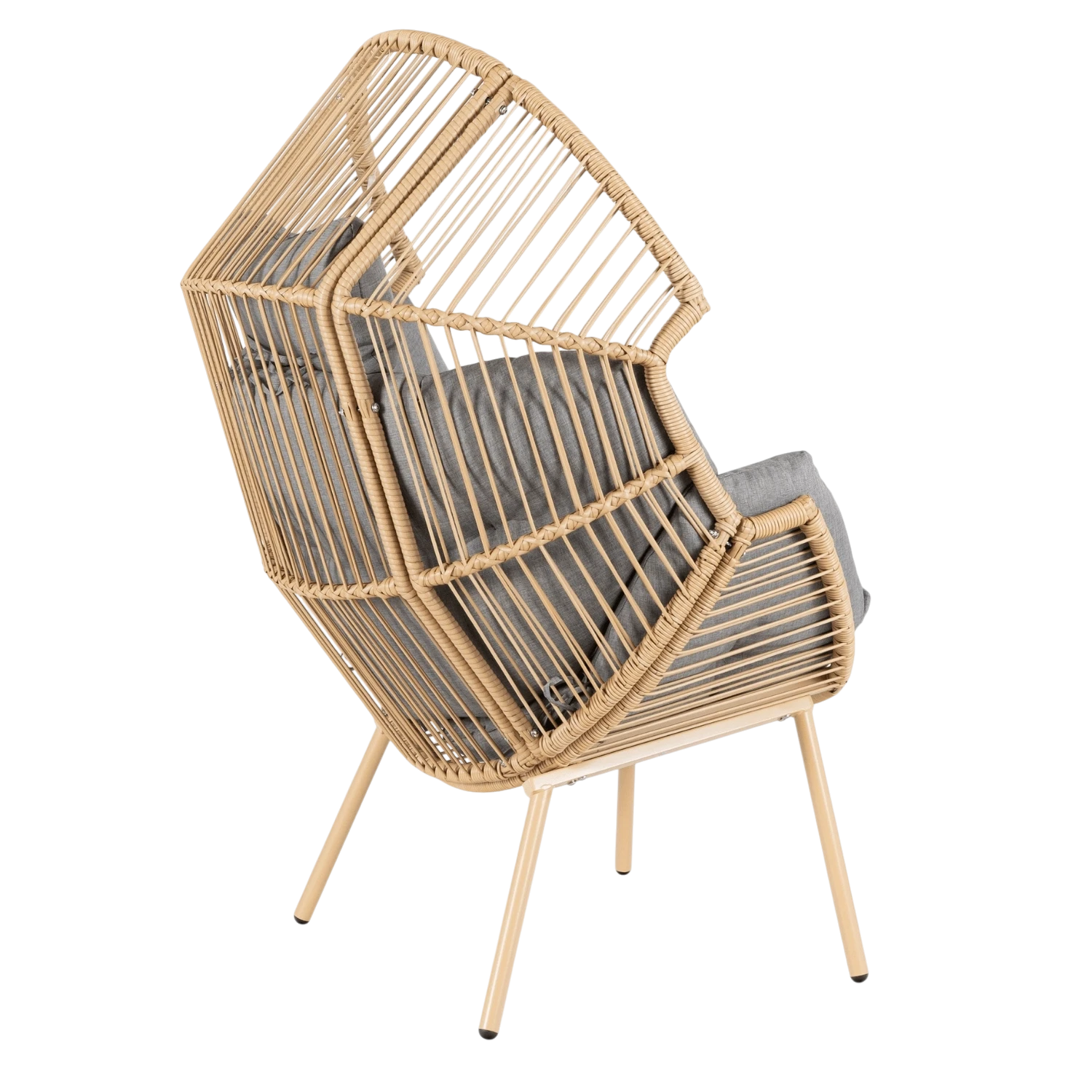 CEZARE Fauteuil de détente gris REF 3036