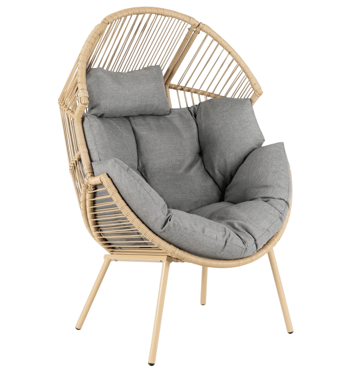 CEZARE Fauteuil de détente gris REF 3036