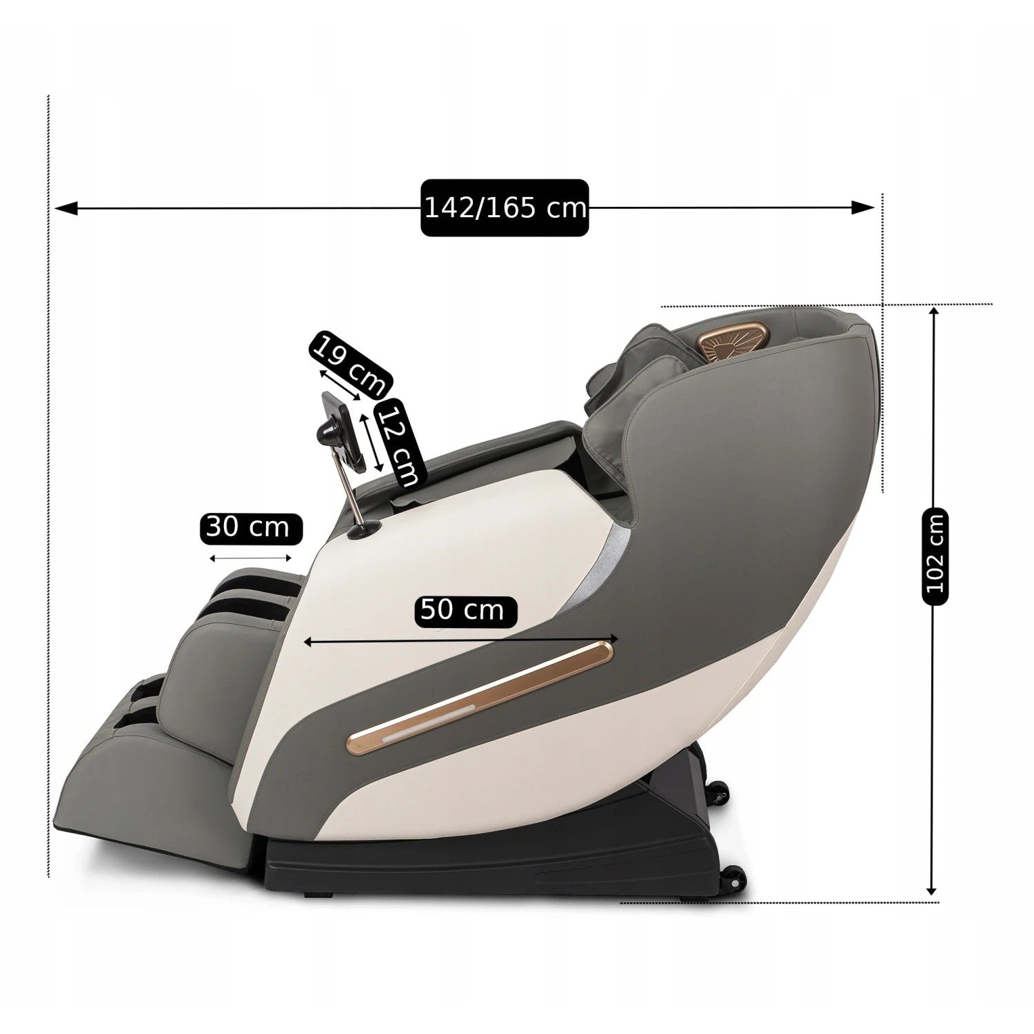 Fauteuil VX MAX simili cuir gris REF 3009