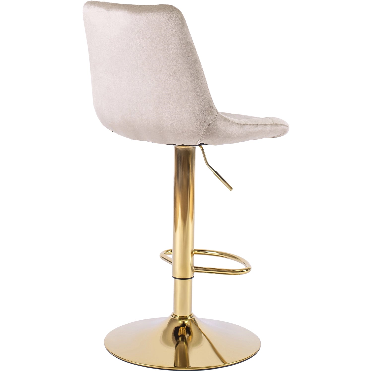Tabouret de bar ARCOS velours beige / doré REF 3011