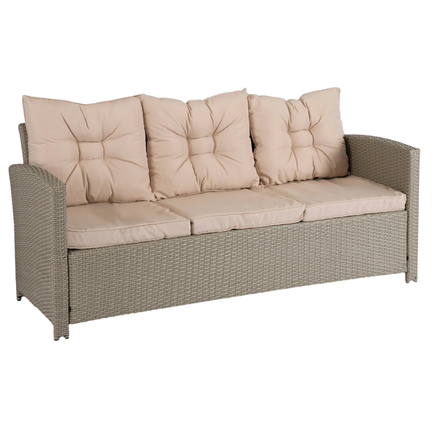 COLORADO Ensemble de meubles en rotin gris / beige REF 3034