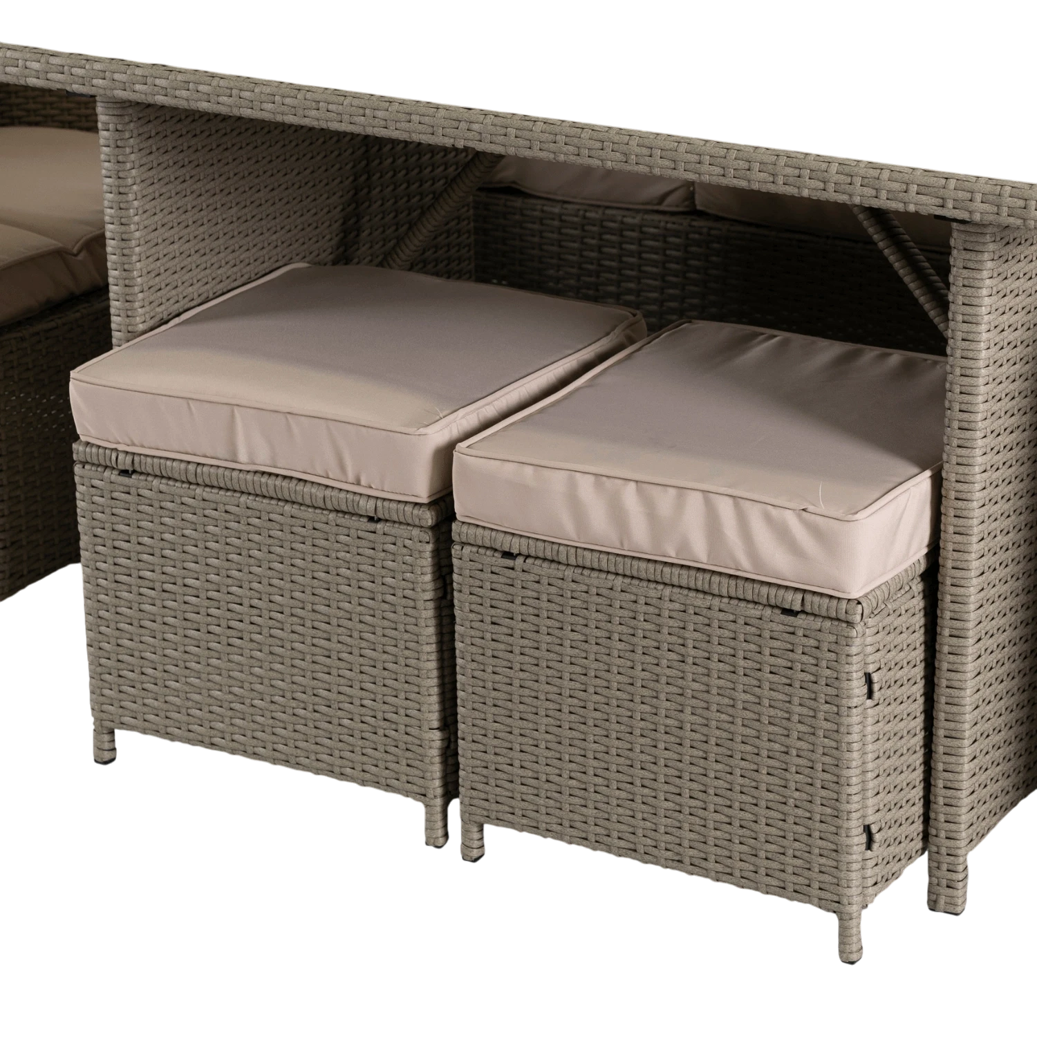 COLORADO Ensemble de meubles en rotin gris / beige REF 3034