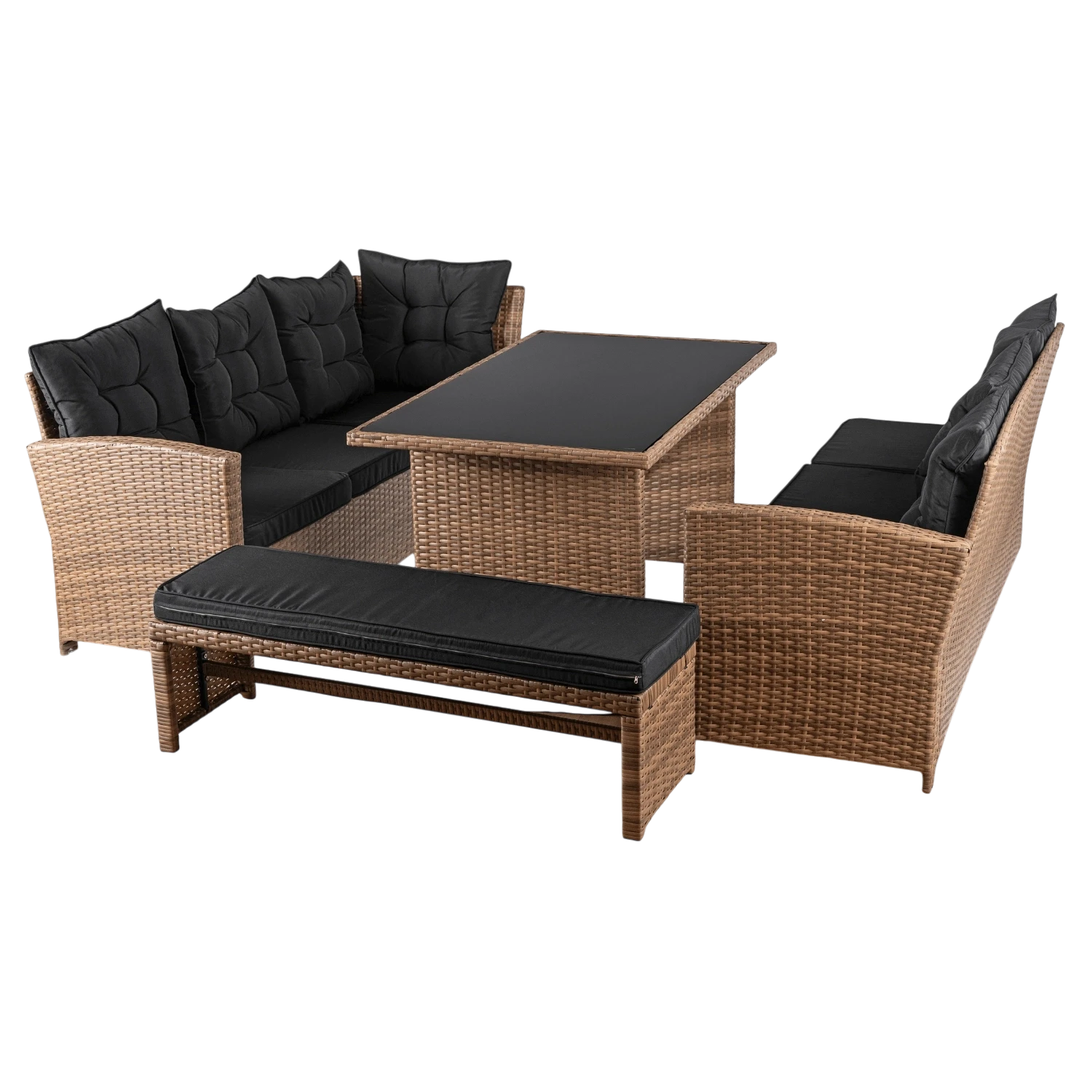 Ensemble de meubles LIMPIO en rotin miel REF 3038