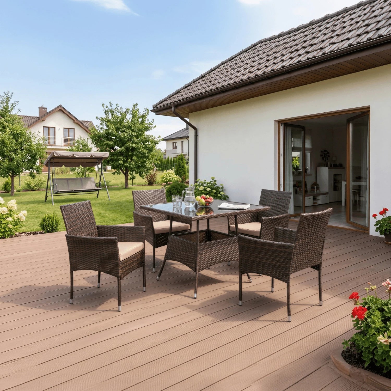 Ensemble de meubles MORADO en rotin marron REF 3040