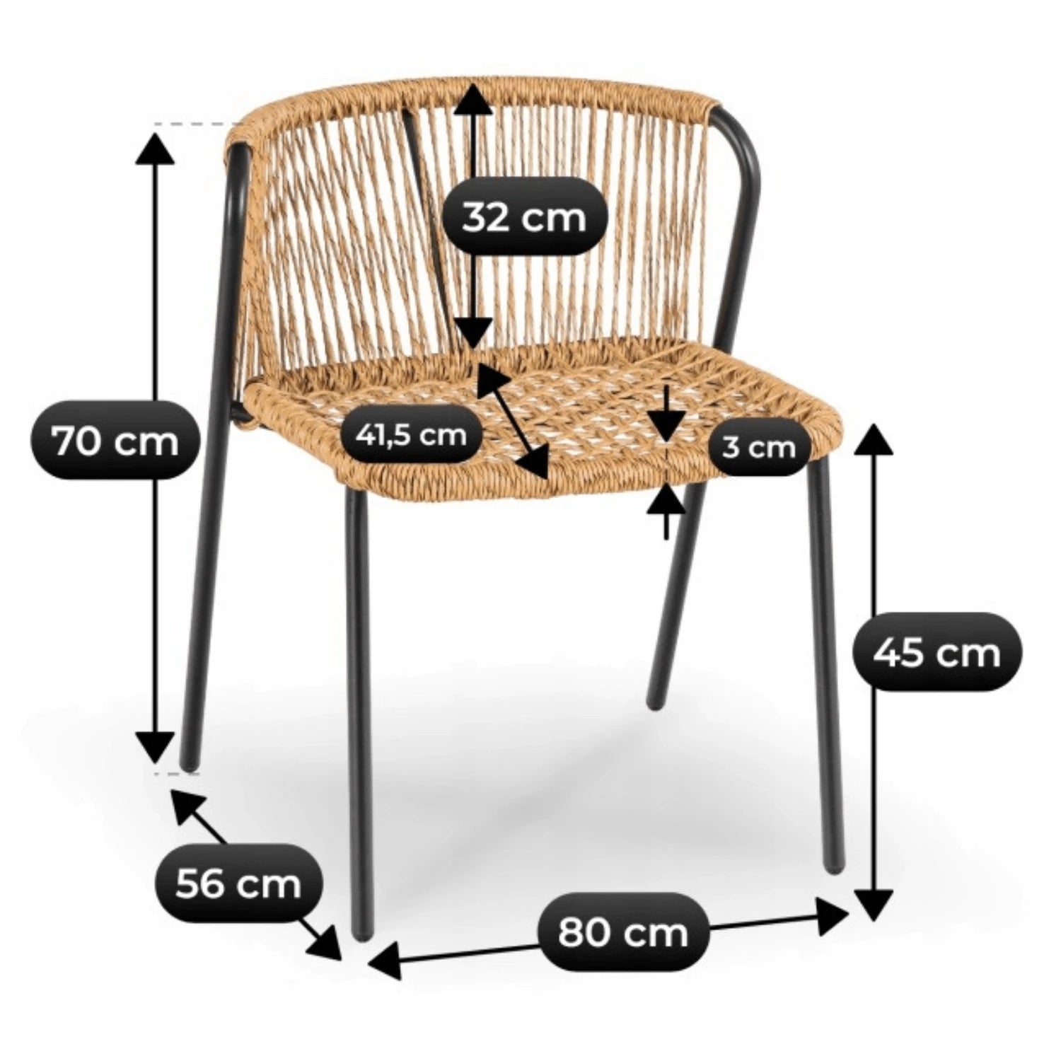Ensemble de meubles TRIANA en rotin marron REF 3024