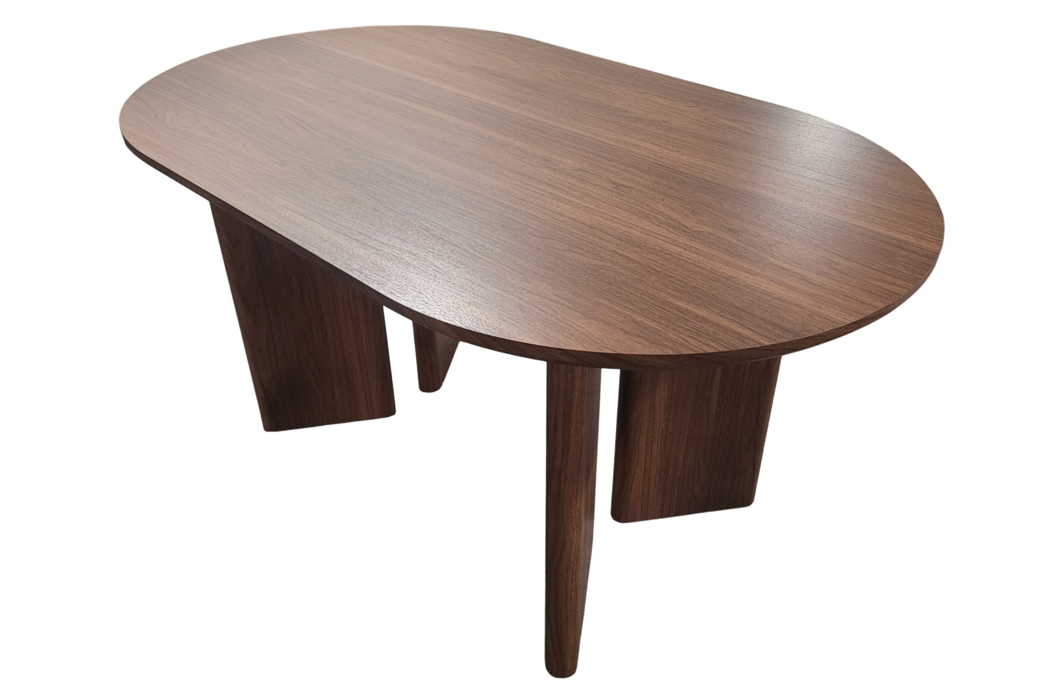 Table Ambre 180 cm en finition noyer - vue 3-4