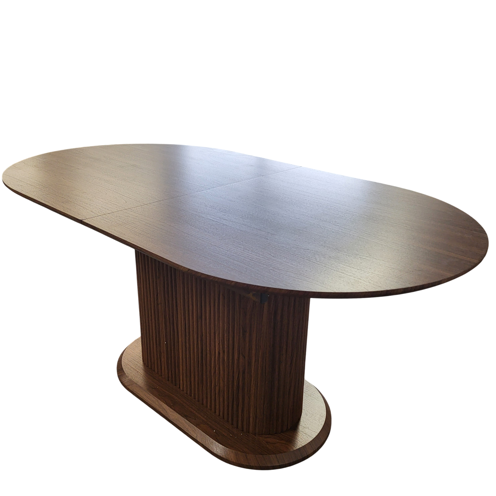 Table Vanessa effet noyer - vue en angle