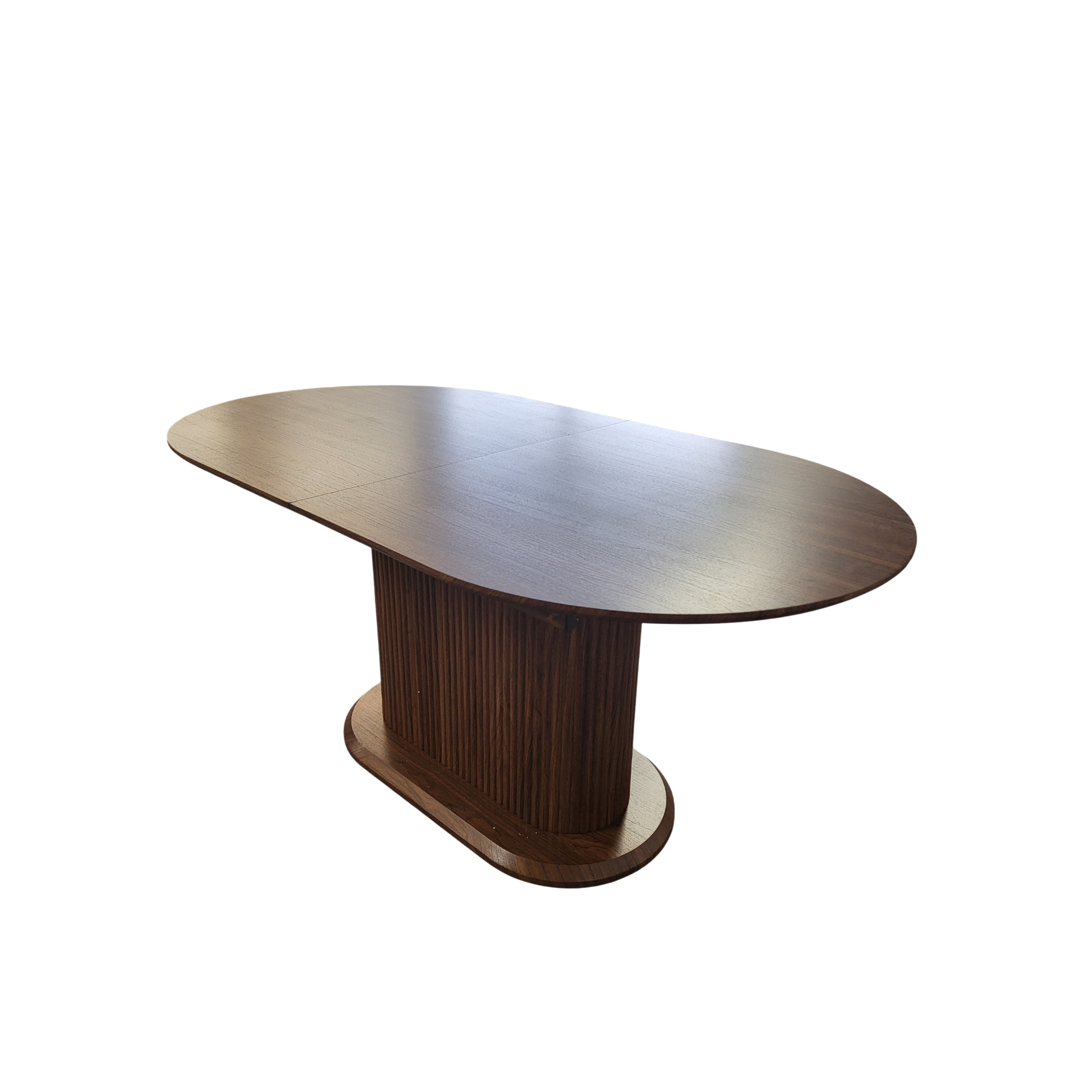 Table Vanessa effet noyer - vue en angle
