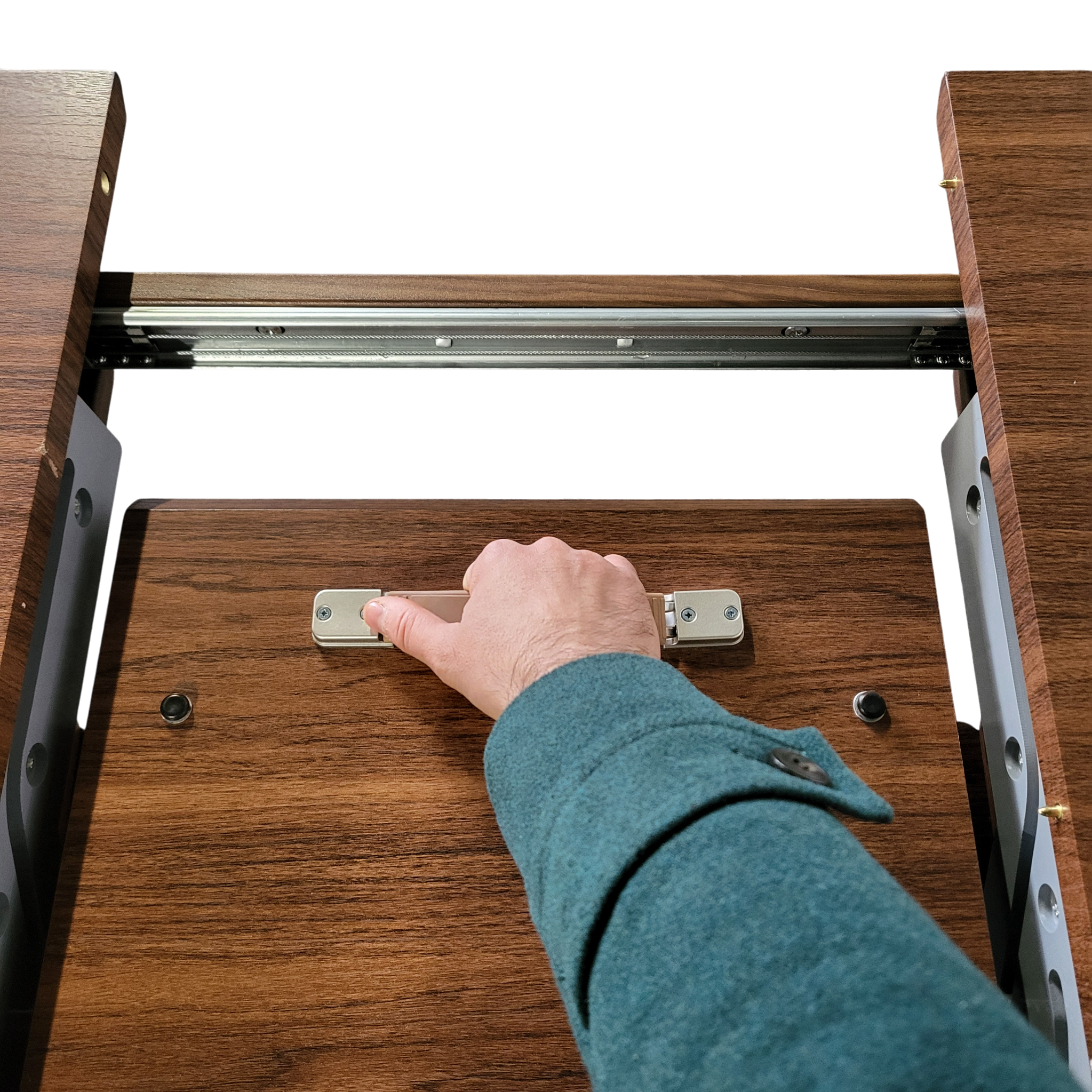 Ouverture de la rallonge - action manuelle