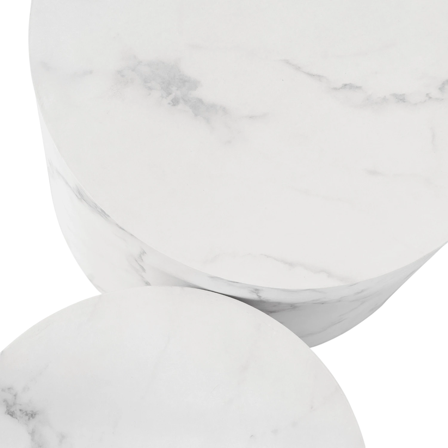 Tables basses LEILA effet marbre blanc REF 3054