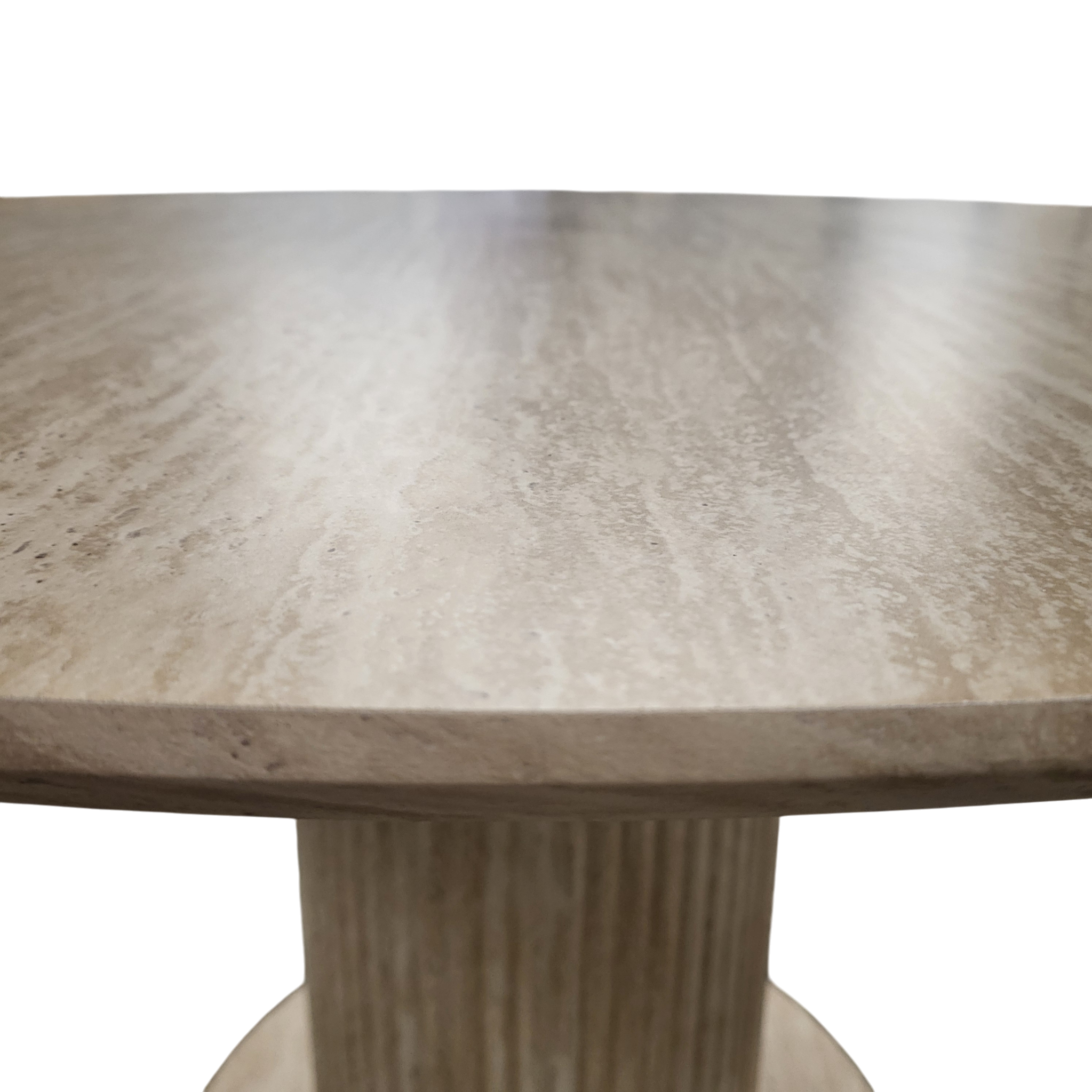Table à manger AXEL ronde effet travertin Ø100 cm sku 37