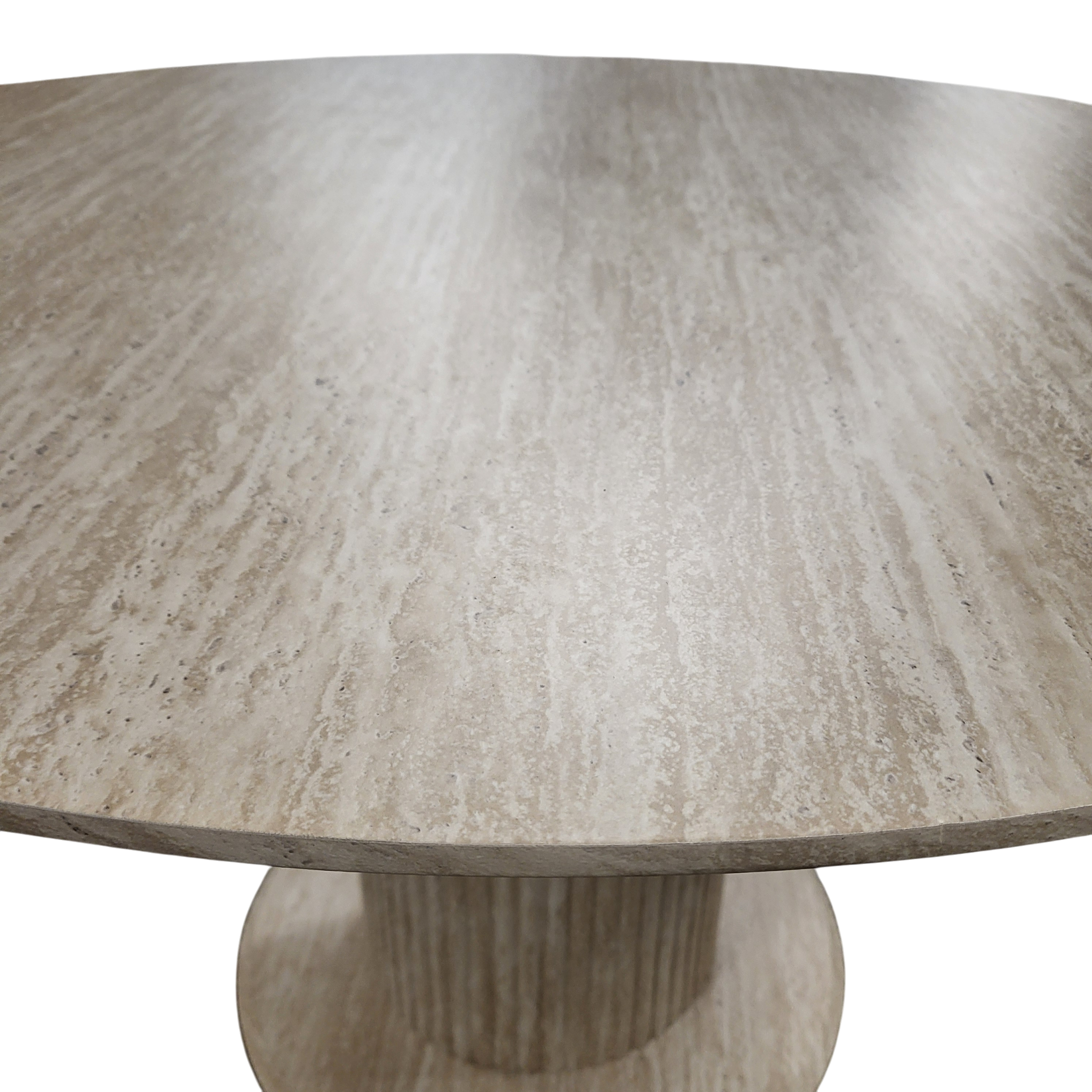 Table à manger AXEL ronde effet travertin Ø100 cm sku 37