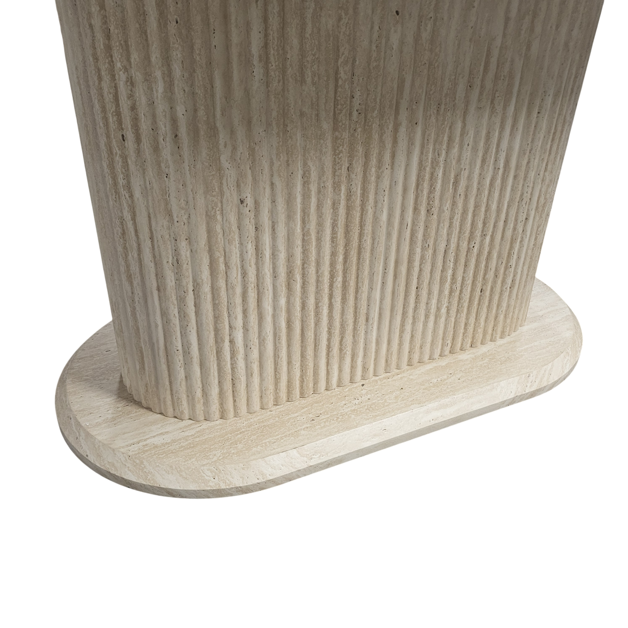 Table à manger rallonge Vanessa en travertin et céramique – 160 à 200 cm SKU 21