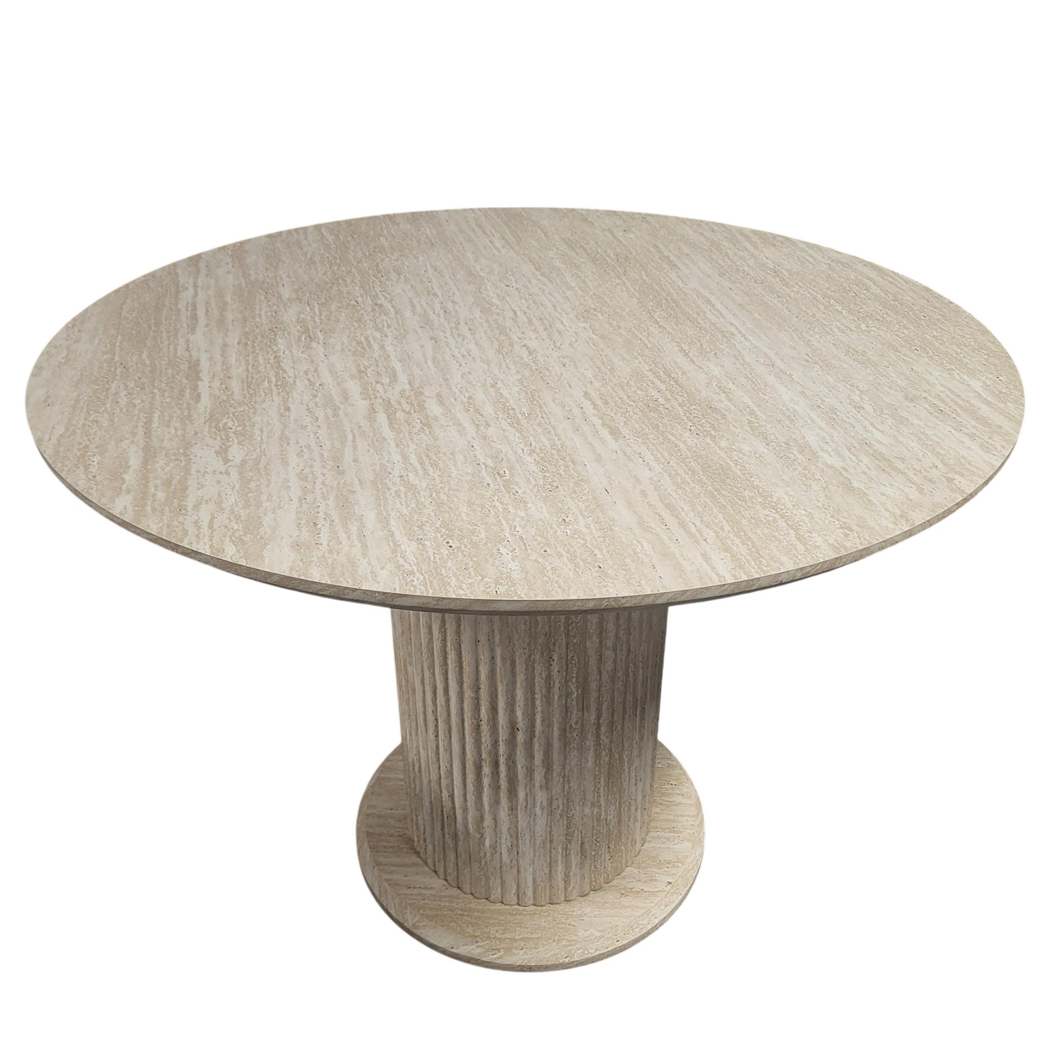 Table à manger AXEL ronde effet travertin Ø100 cm sku 37