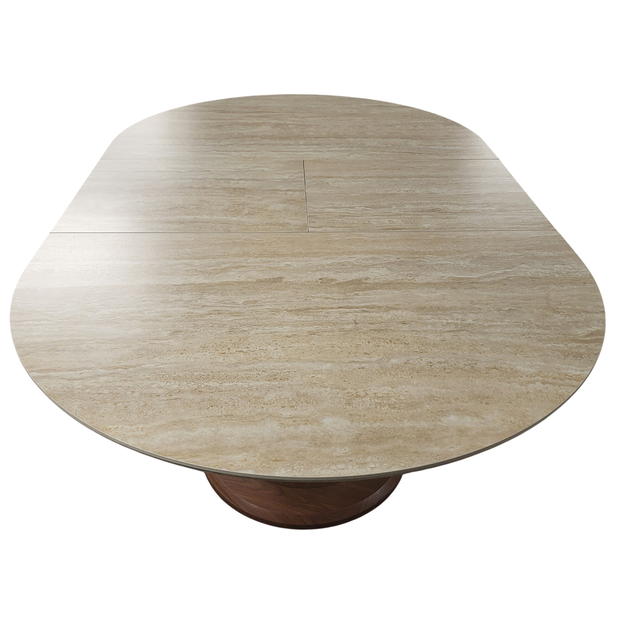 Table à manger rallonge Camille – Plateau céramique & pied noyer