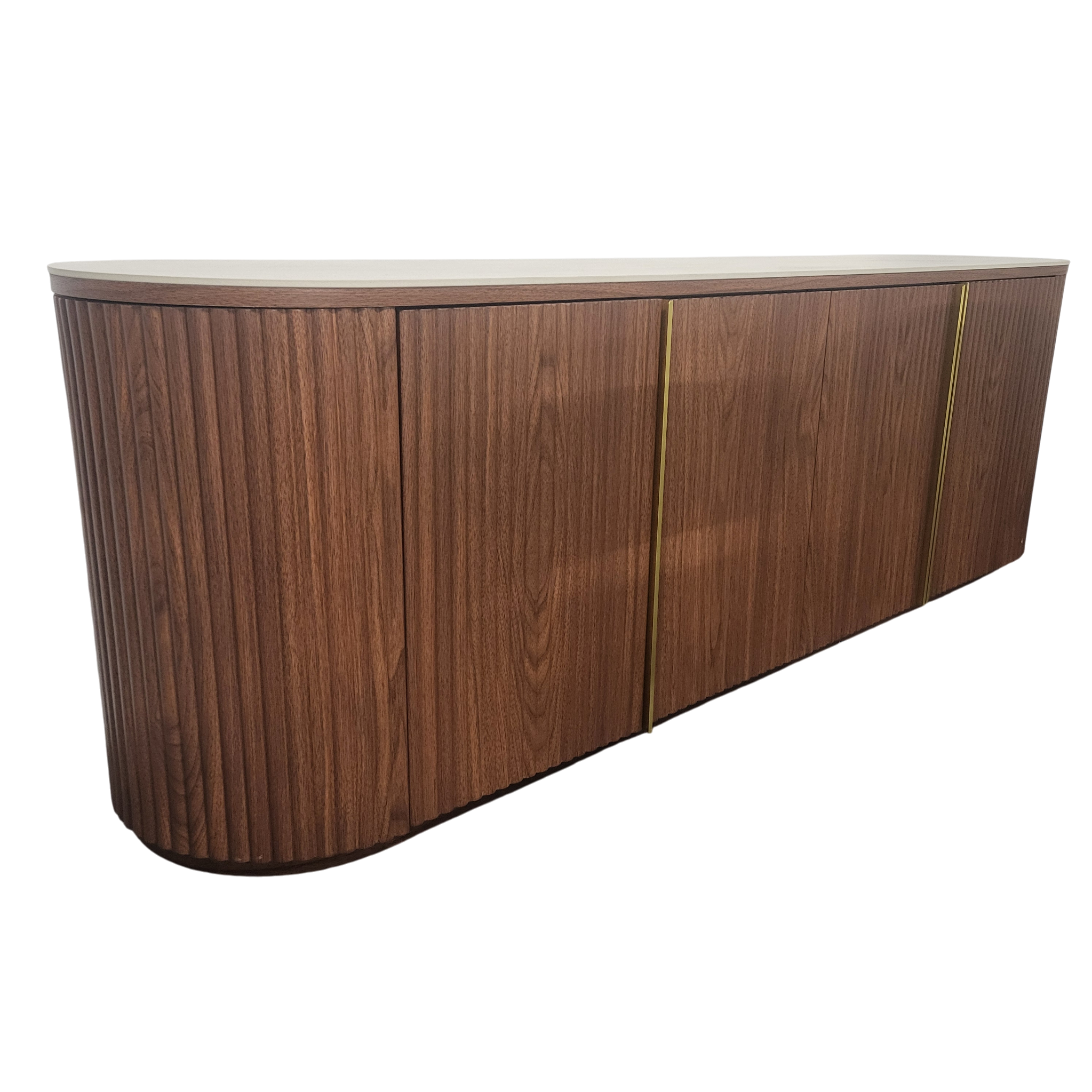 MEUBLE TV CALYPSO NOYER – PLATEAU EN CÉRAMIQUE TRAVERTIN 180 cm SKU 56