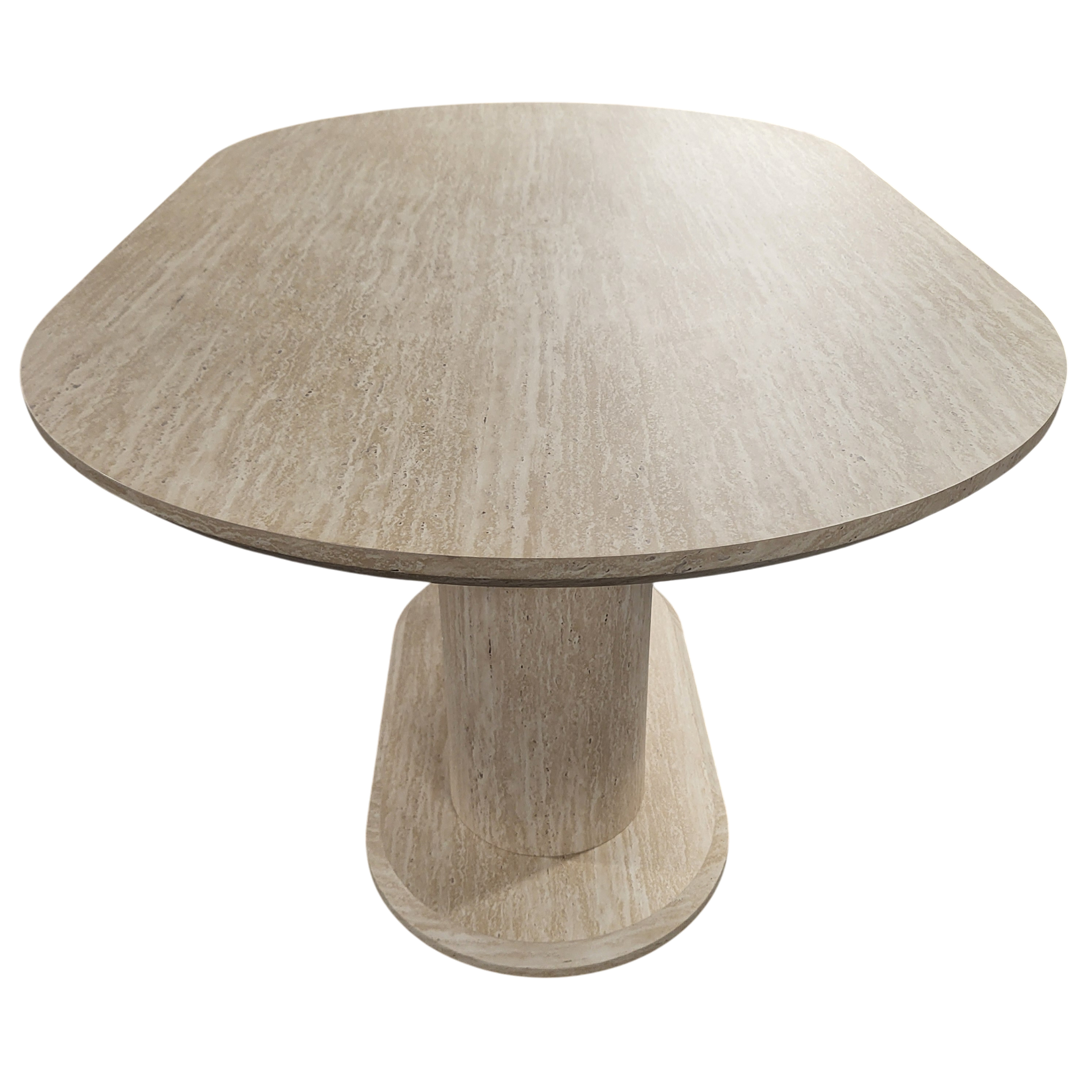 TABLE A MANGER LEA EFFET TRAVERTIN 150