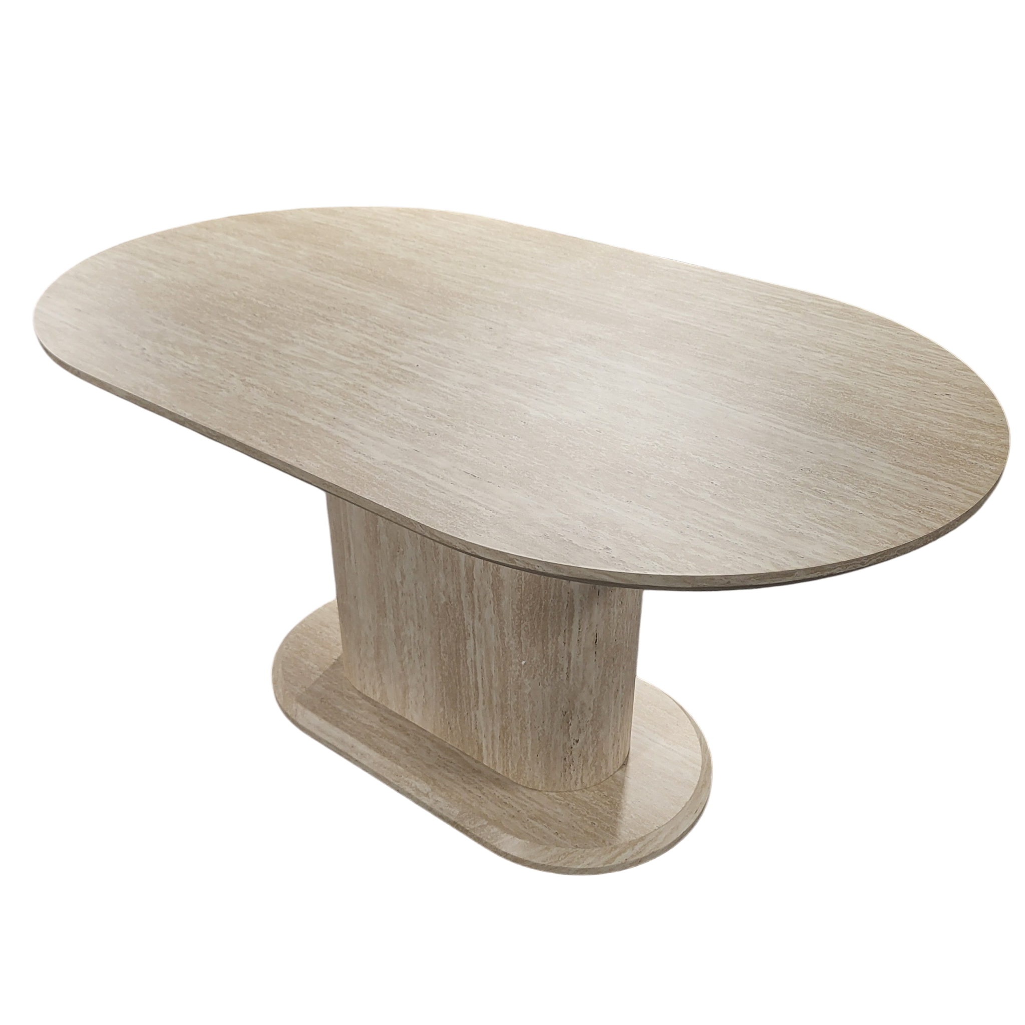 TABLE A MANGER LEA EFFET TRAVERTIN 150