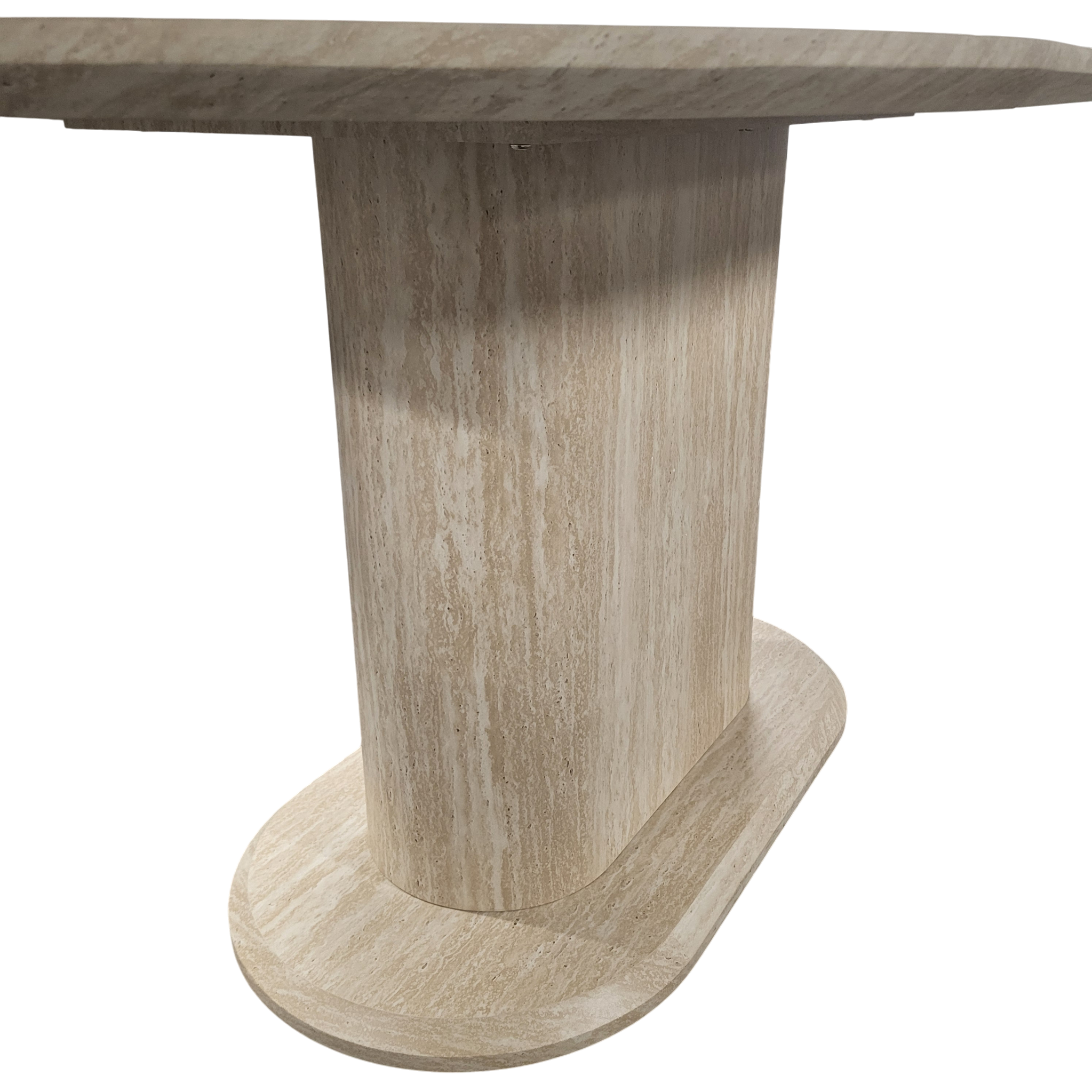 TABLE A MANGER LEA EFFET TRAVERTIN 150