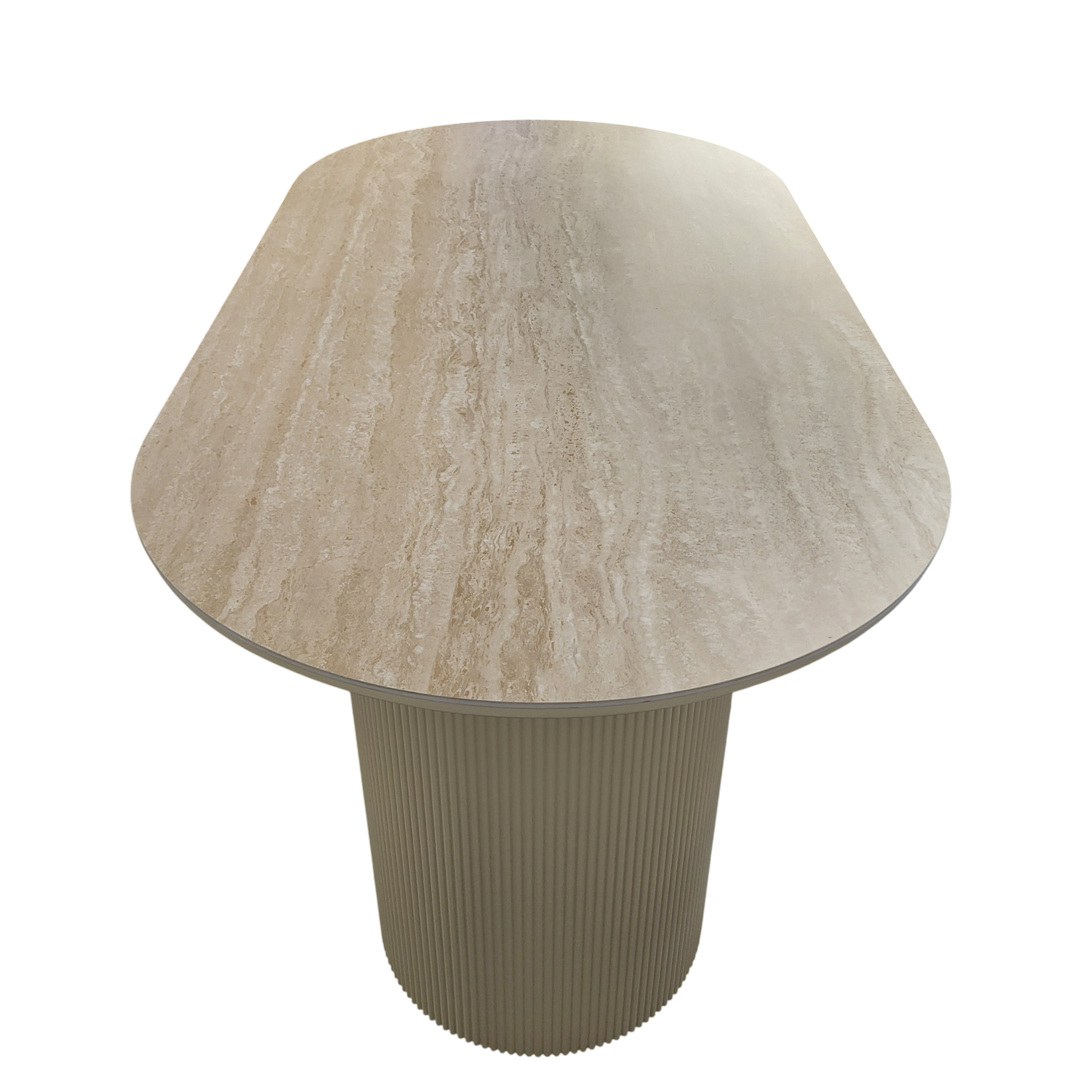 Table à manger CALYPSO en céramique effet travertin - 180 cm sku 11