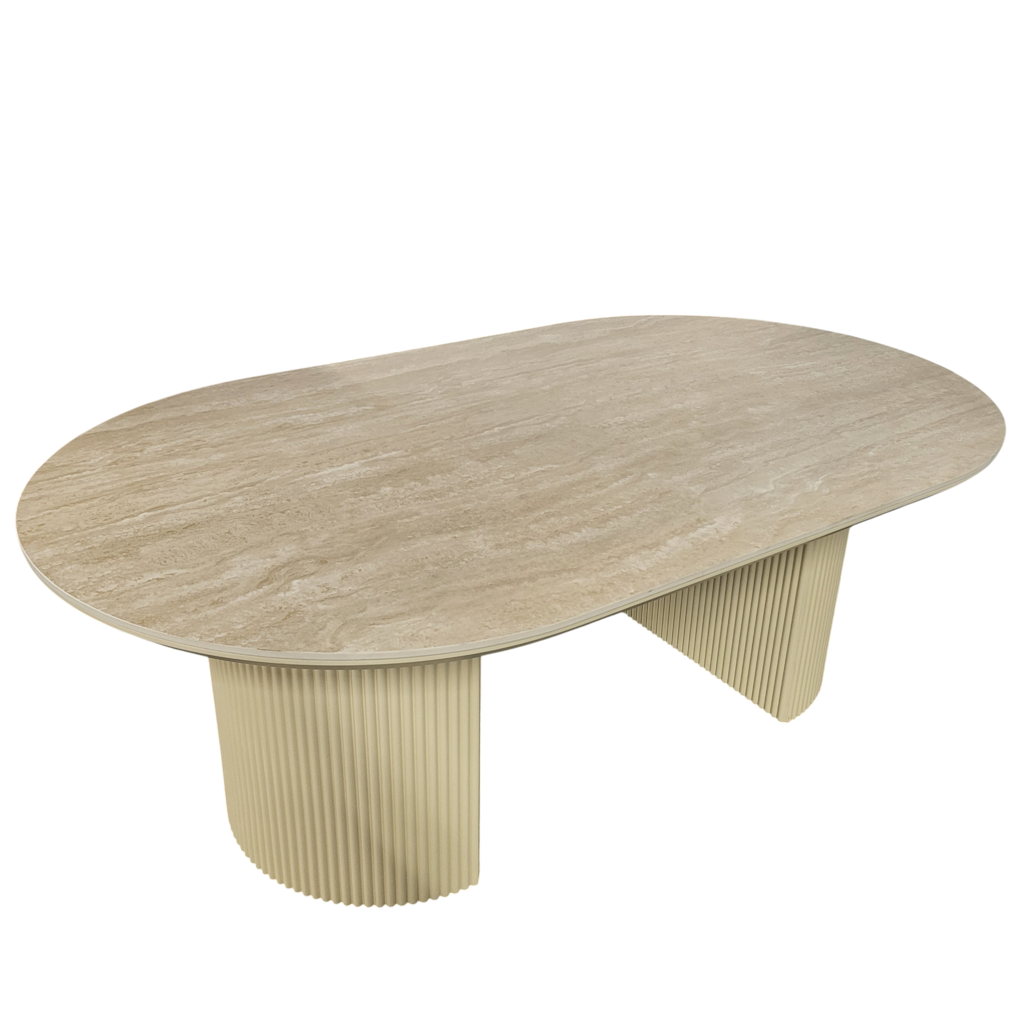 TABLE BASSE CERAMIQUE EFFET TRAVERTIN 120