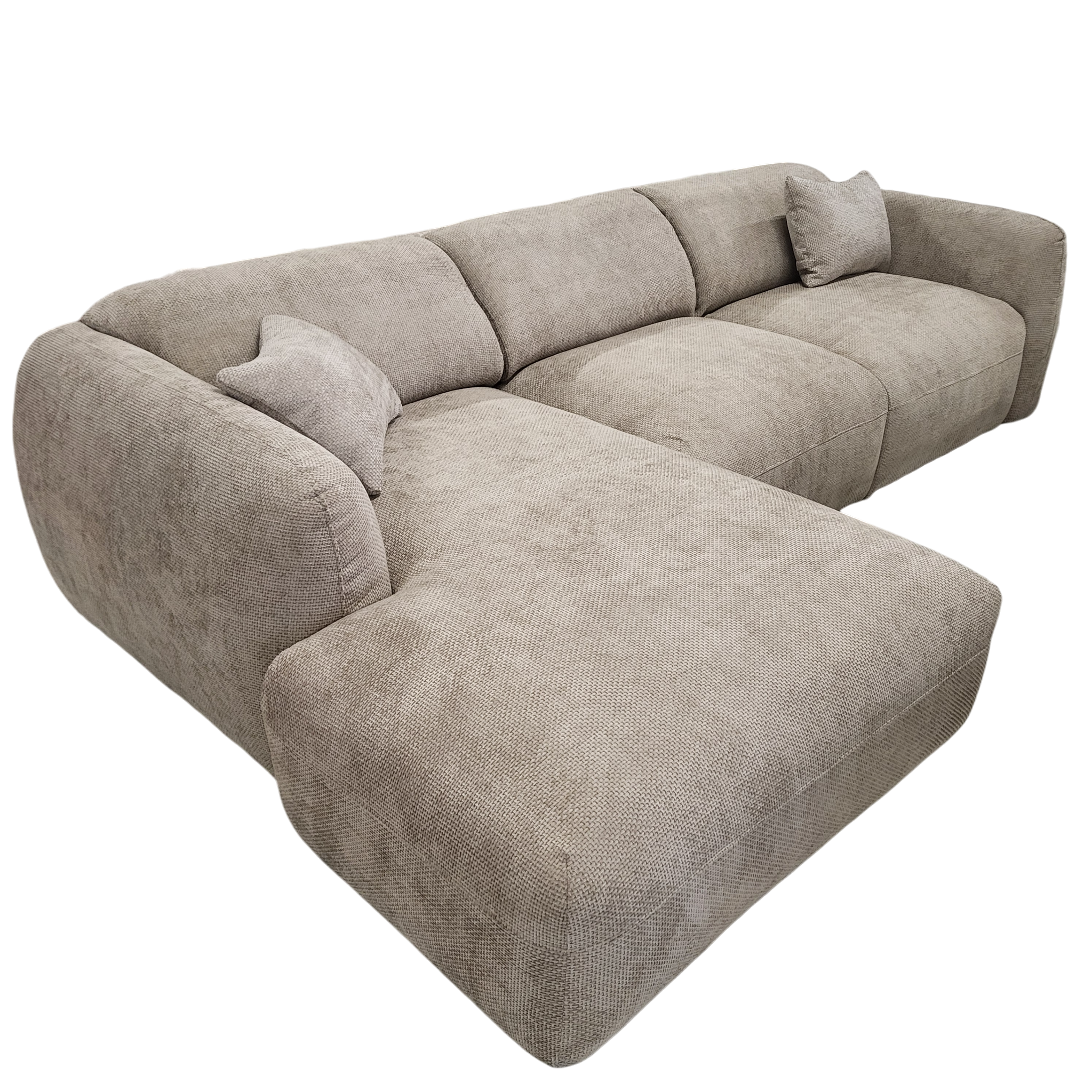 Canapé CLOUD - Tissu chenille taupe